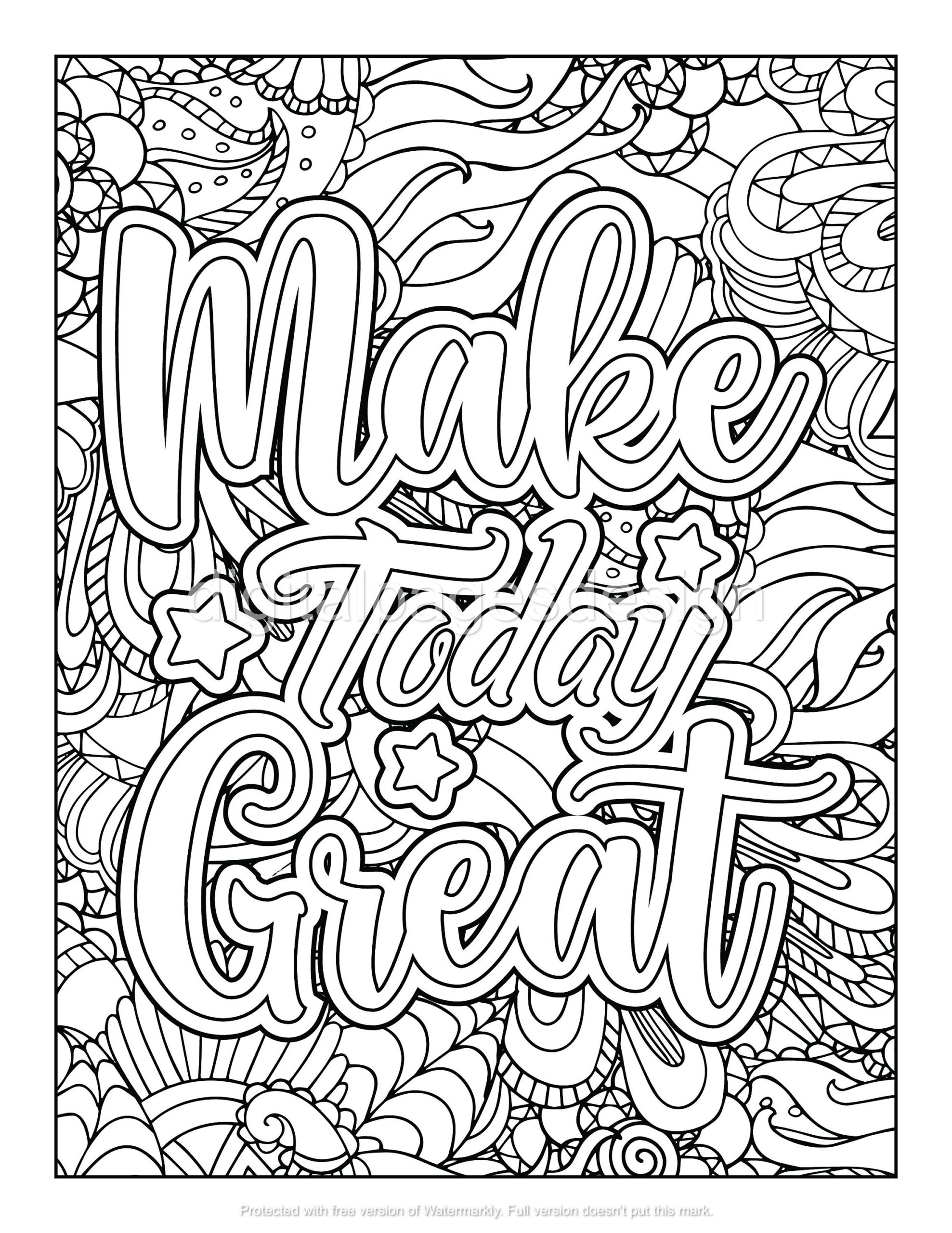 Printable Coloring Pages For Adults Stress Relief