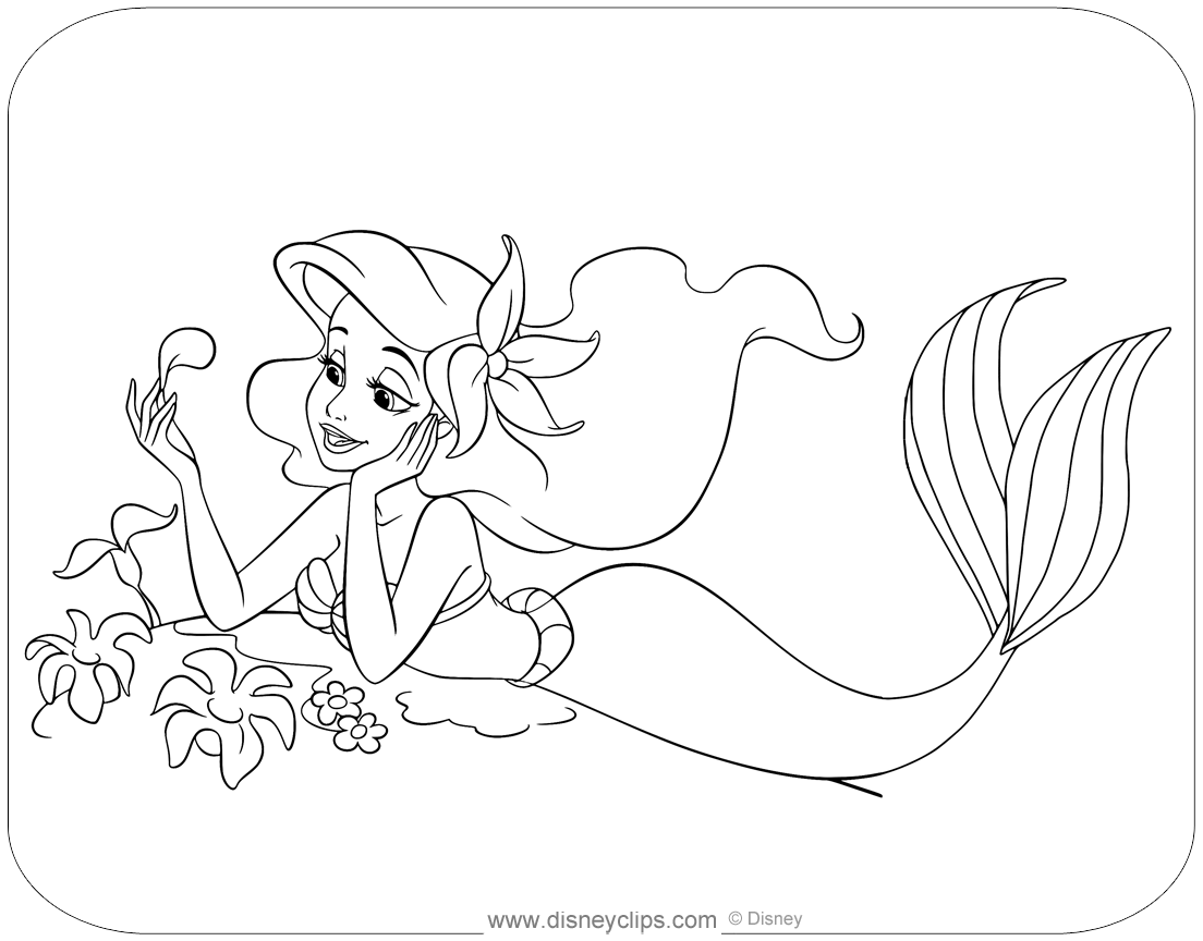 100 Printable The Little Mermaid Coloring Pages Disneyclips