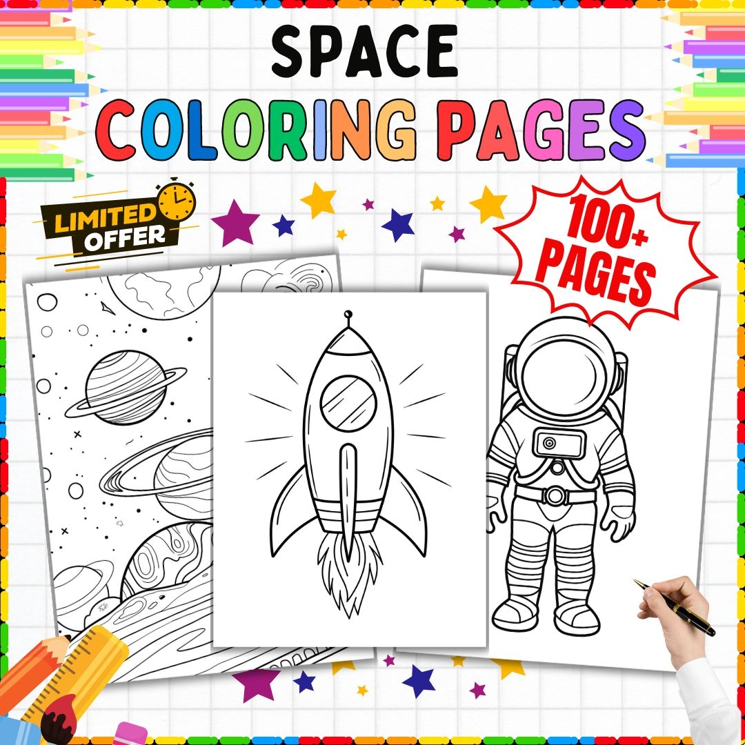 100 Space Coloring Pages Printable Activities For Preschool To 4th Grade