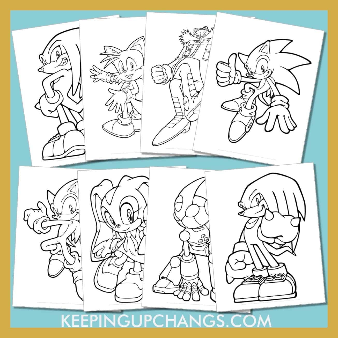 Sonic Coloring Pages Free Printable