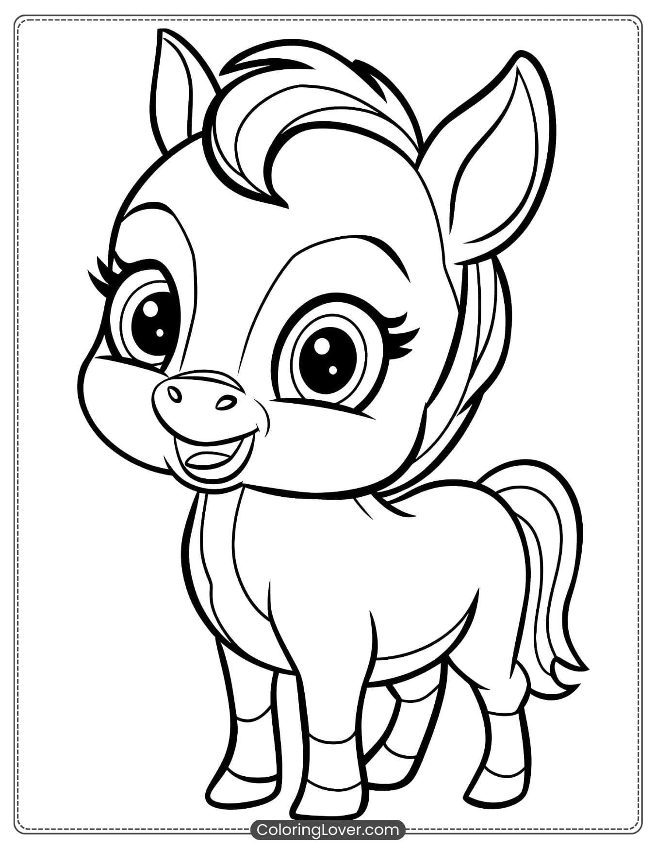 Printable Coloring Pages Horses