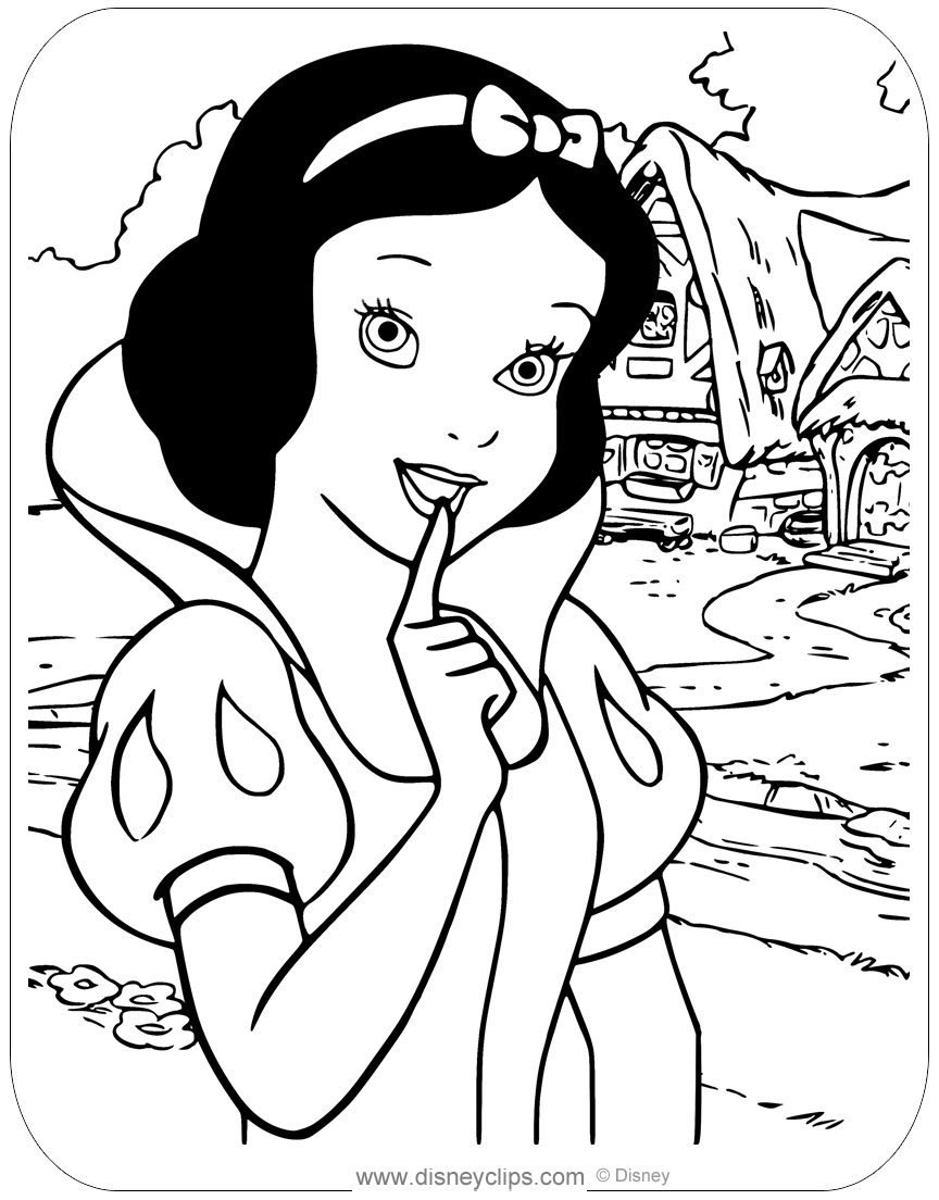 116 Snow White And The Seven Dwarfs Coloring Pages Disneyclips