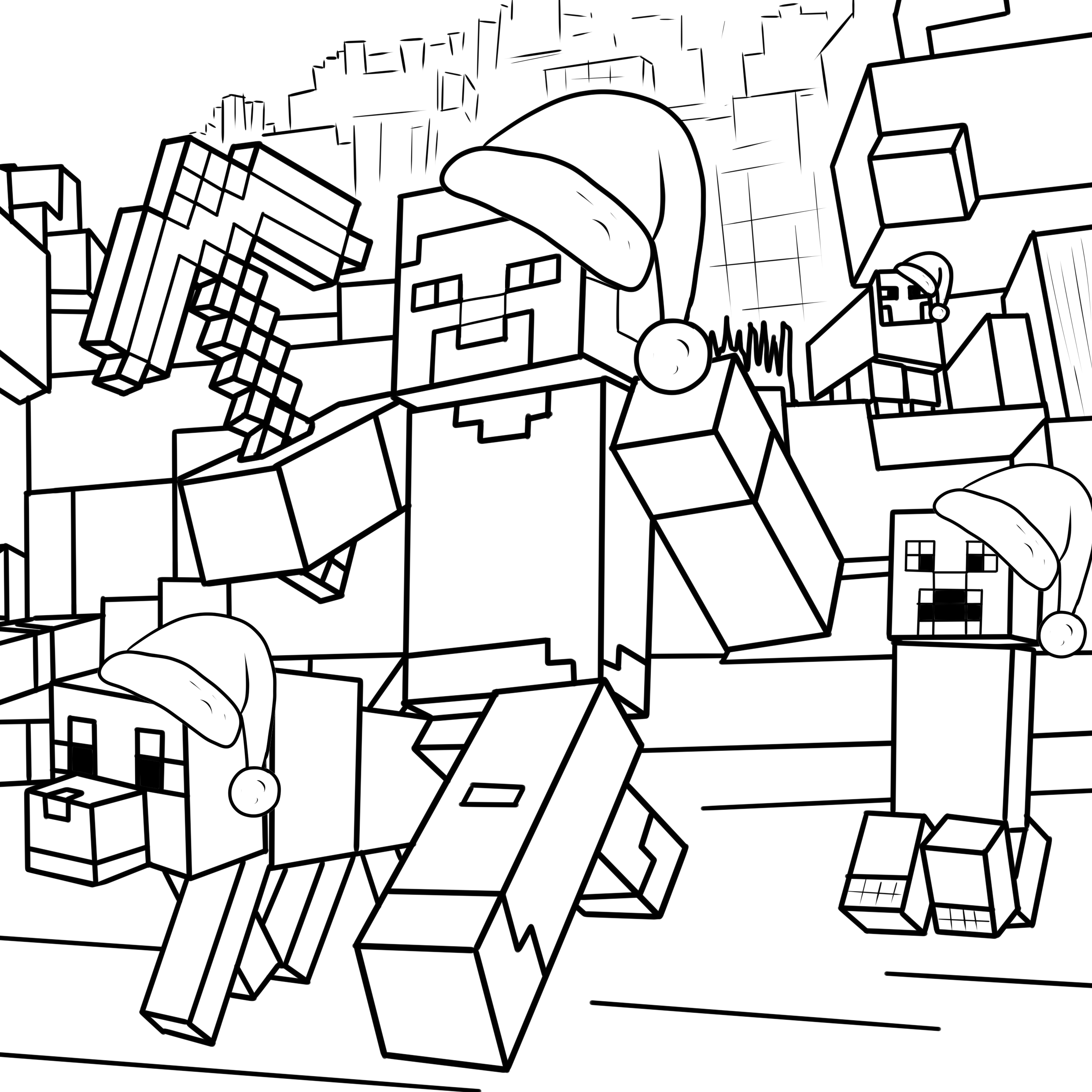 Minecraft Printables Coloring Pages