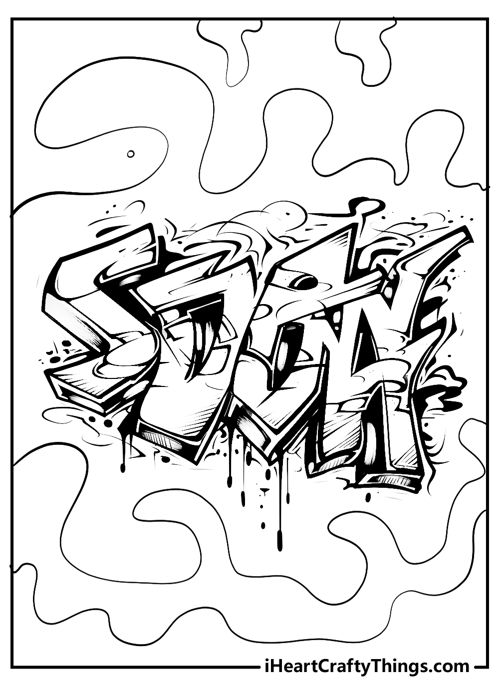 15 Graffiti Coloring Pages Free Printable PDFs For Kids 