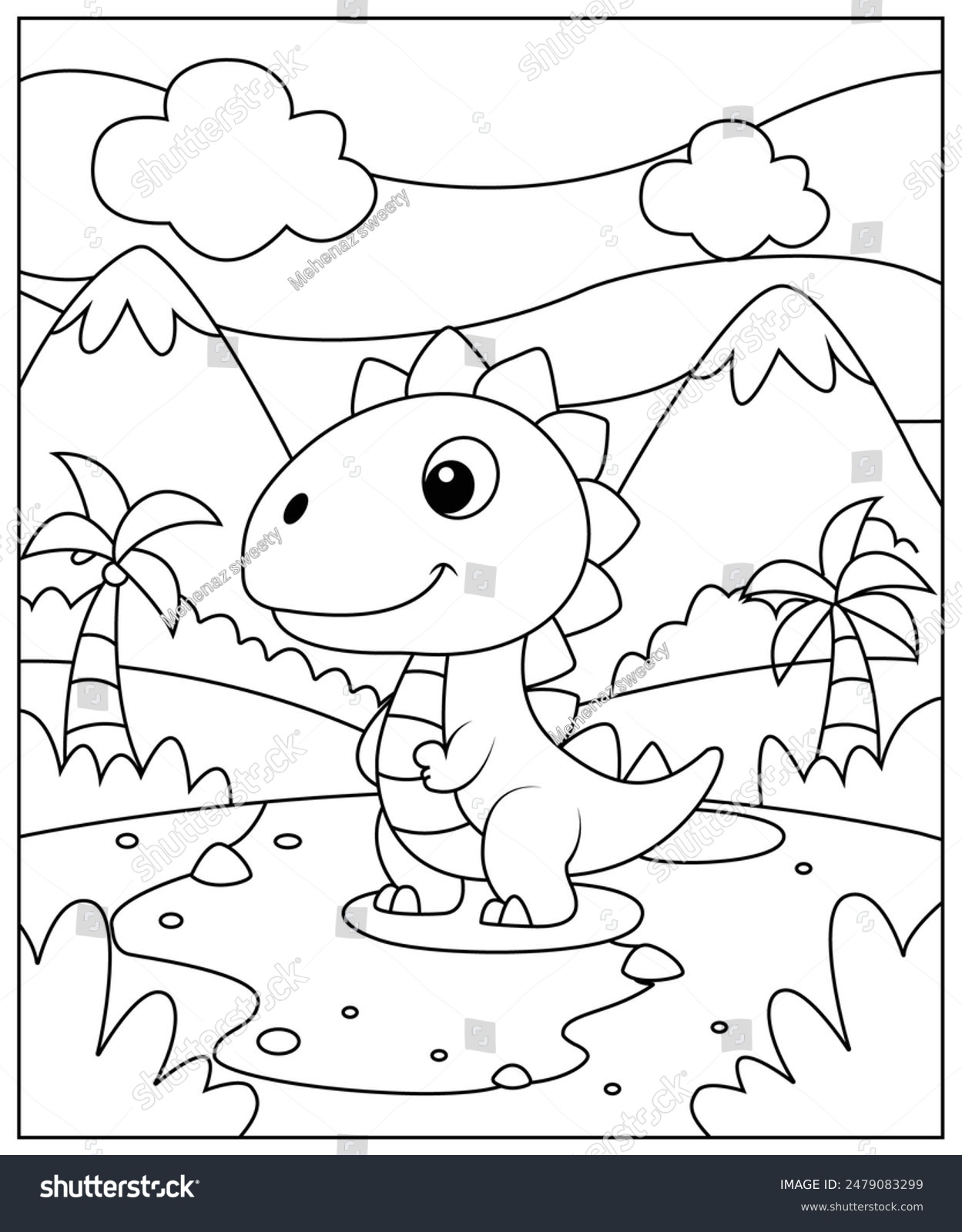 Dinosaurs Printable Coloring Pages