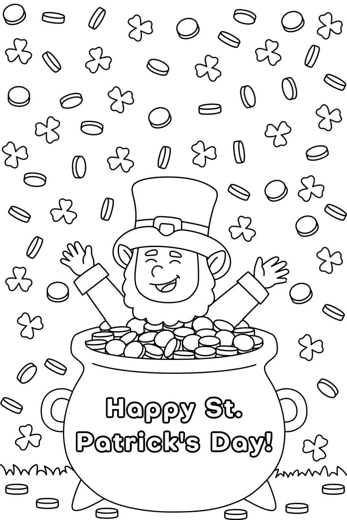 Leprechaun Coloring Page Printable