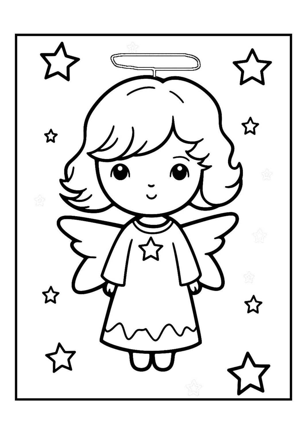 18 Adorable Angel Coloring Pages North Pole Christmas