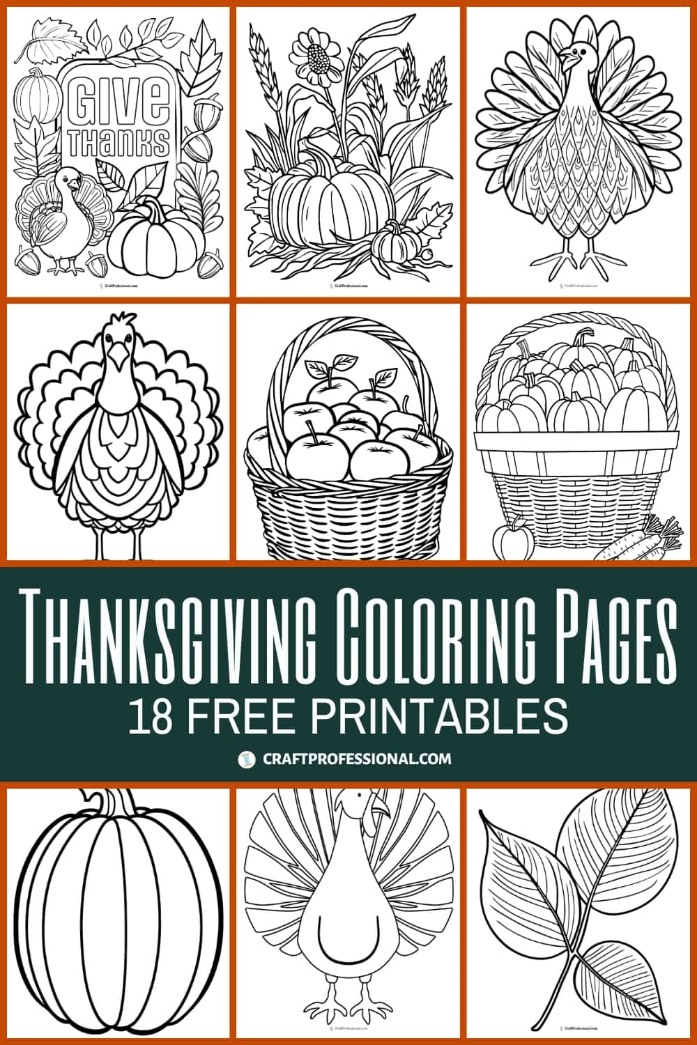 Thanksgiving Coloring Pages Free Pdf