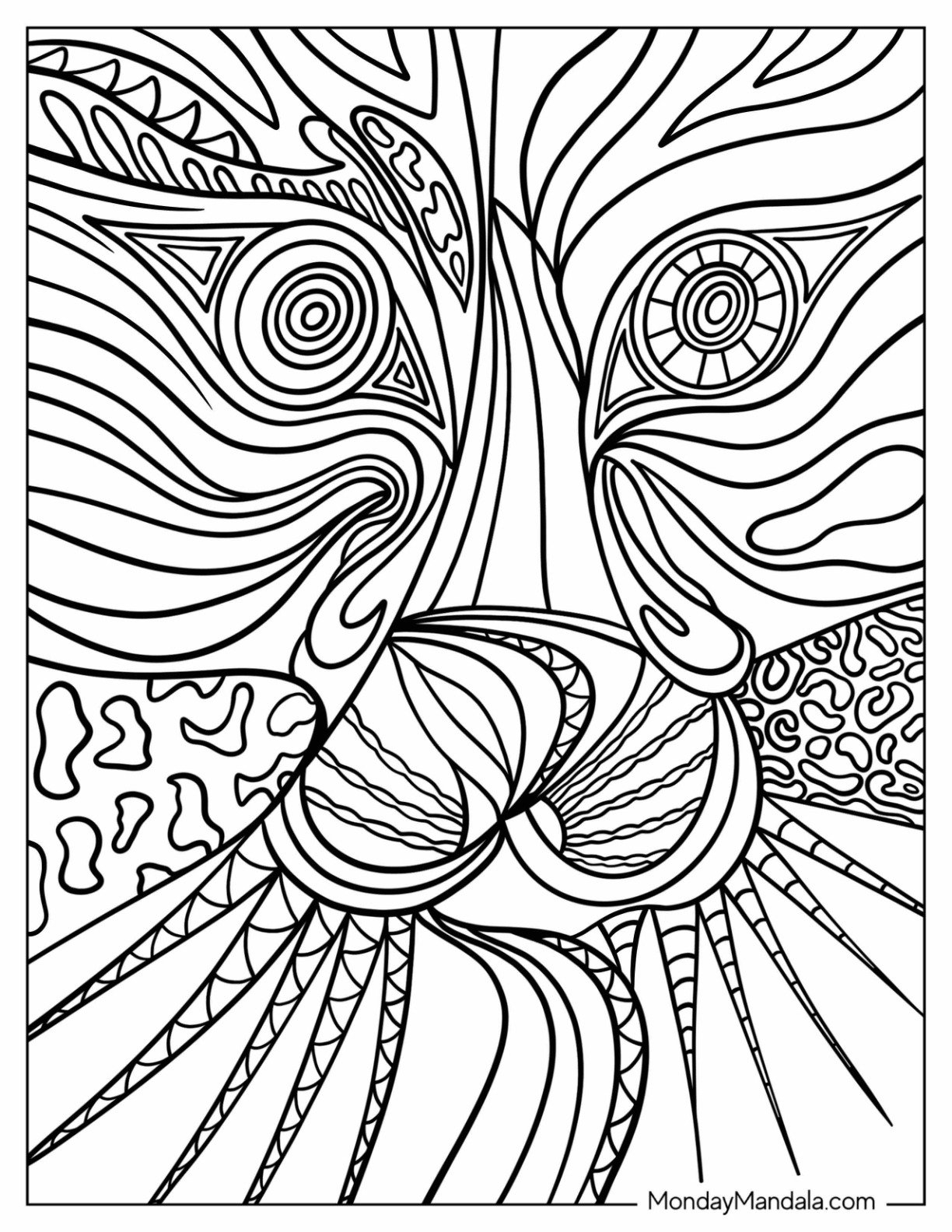 20 Abstract Coloring Pages Free PDF Printables 