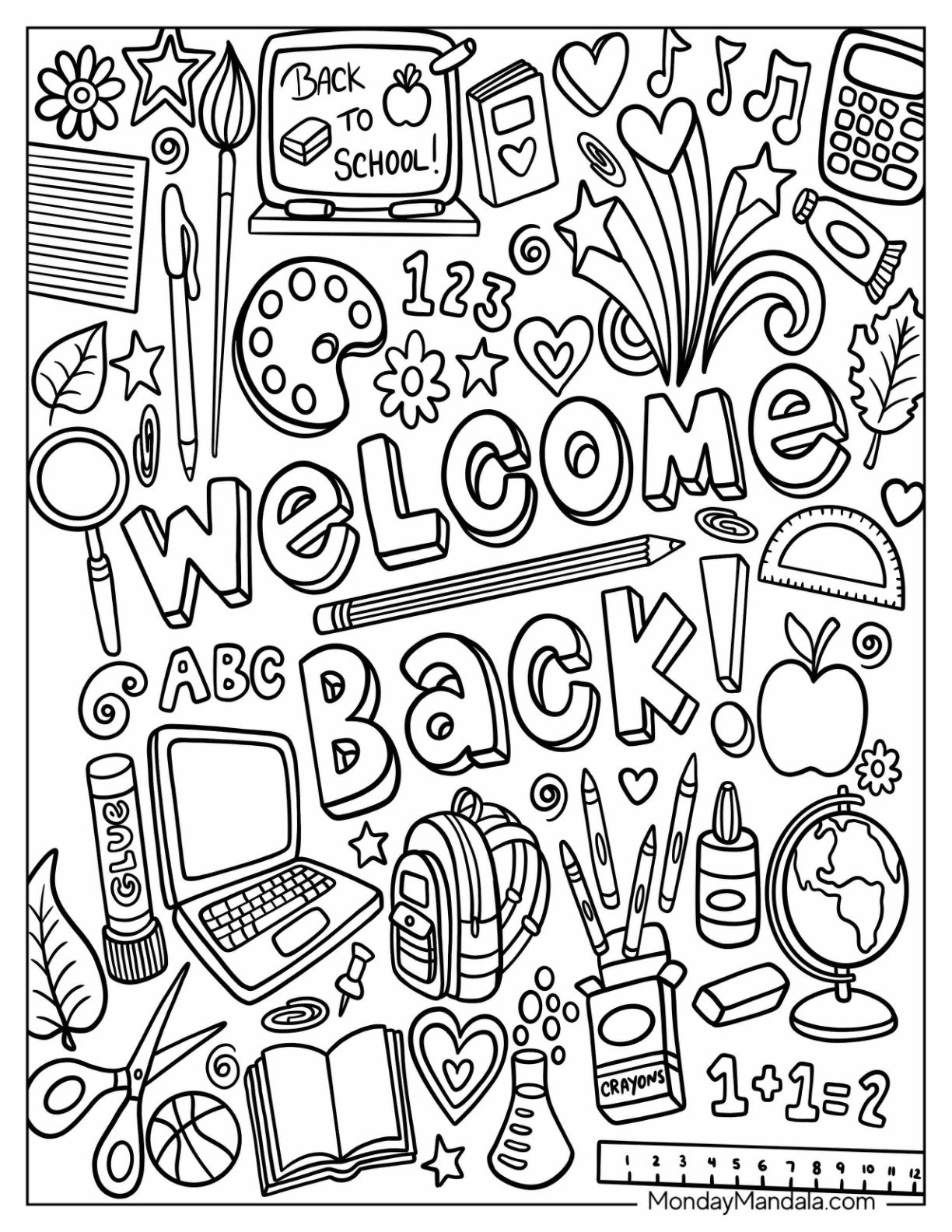 20 Back To School Coloring Pages Free Printables 