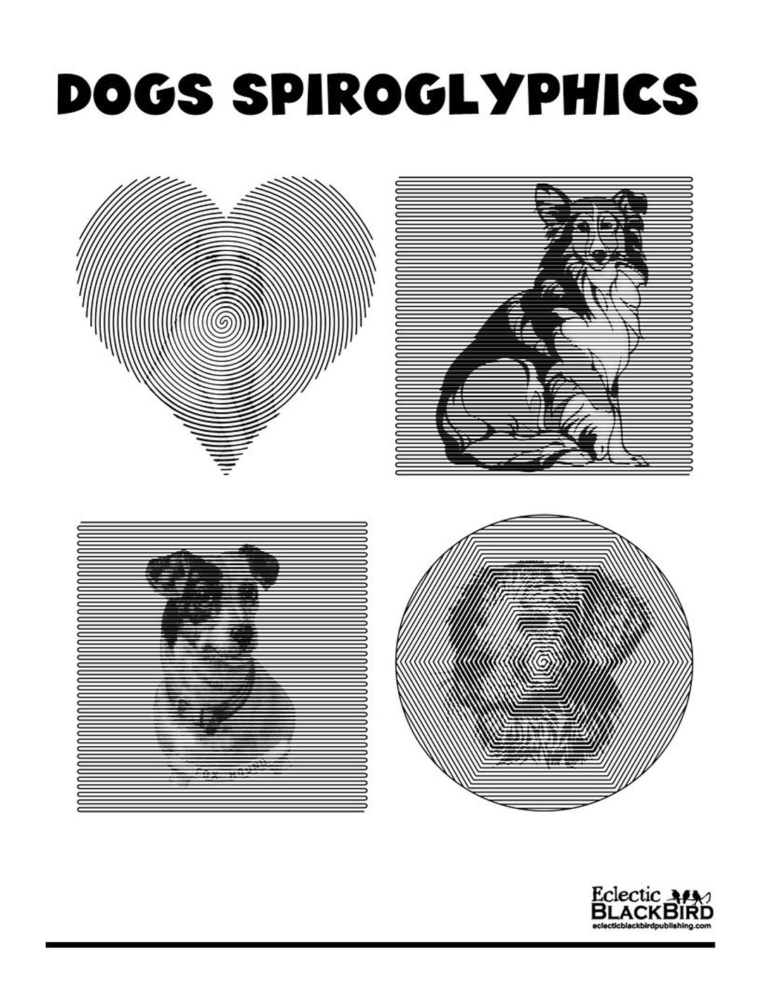 20 Dogs Spiroglyphics Printable Instant Download Printable Coloring Pages Dogs Line Drawings Printable Etsy