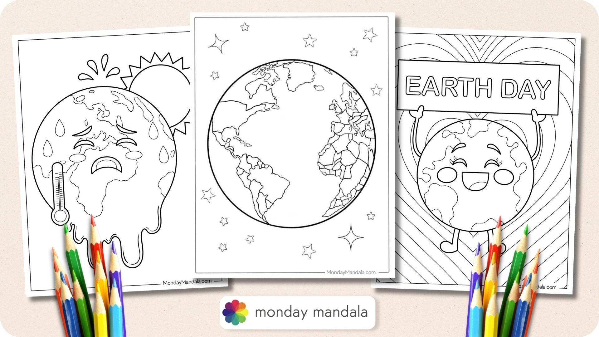 20 Earth Coloring Pages Free PDF Printables