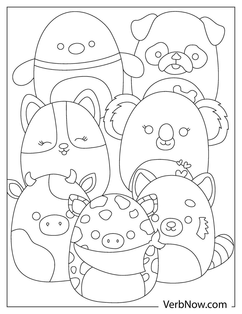 20 Free Squishmallows Coloring Pages Printable PDF 