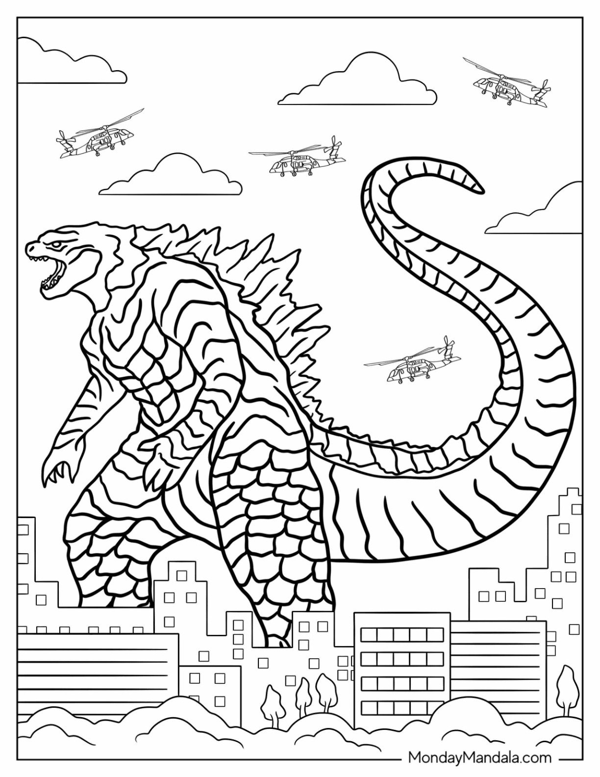 20 Godzilla Coloring Pages Free PDF Printables 