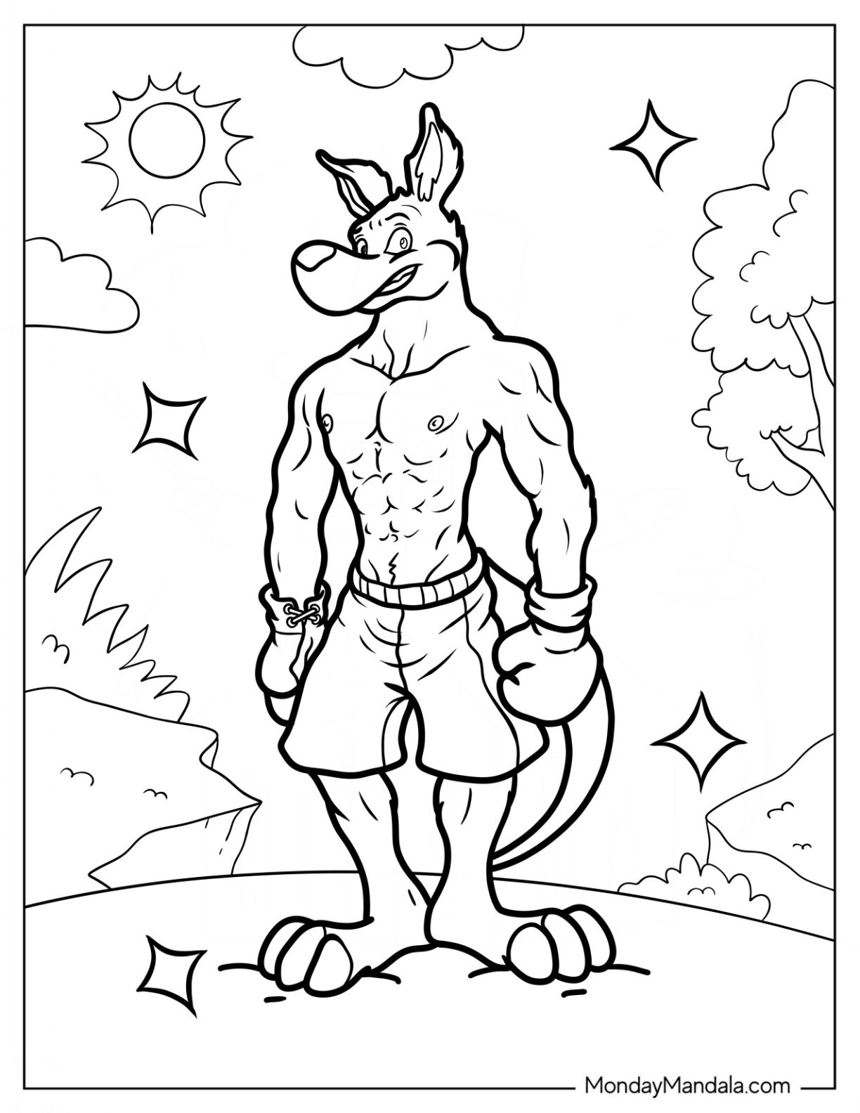 20 Kangaroo Coloring Pages Free PDF Printables 