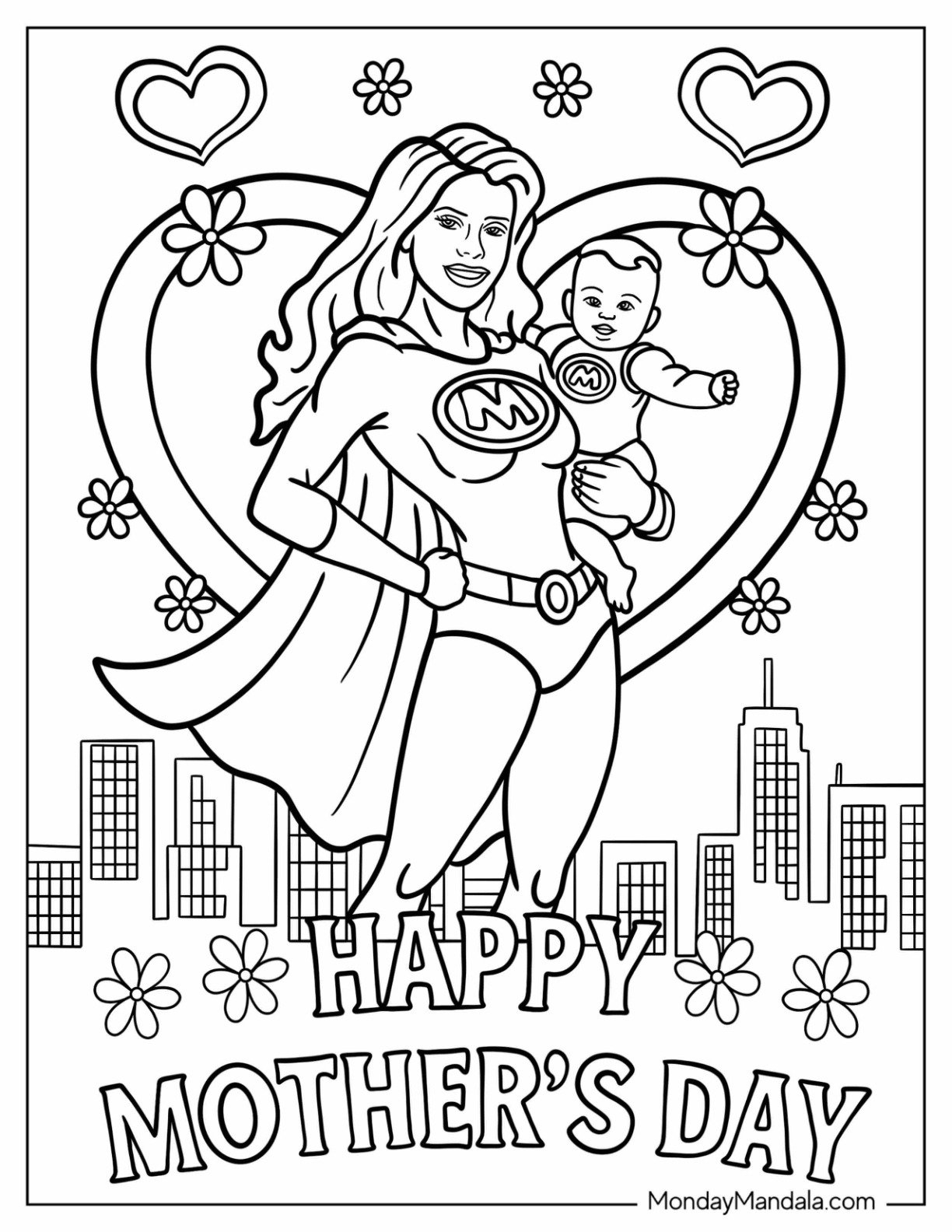 20 Mother s Day Coloring Pages Free PDF Printables 