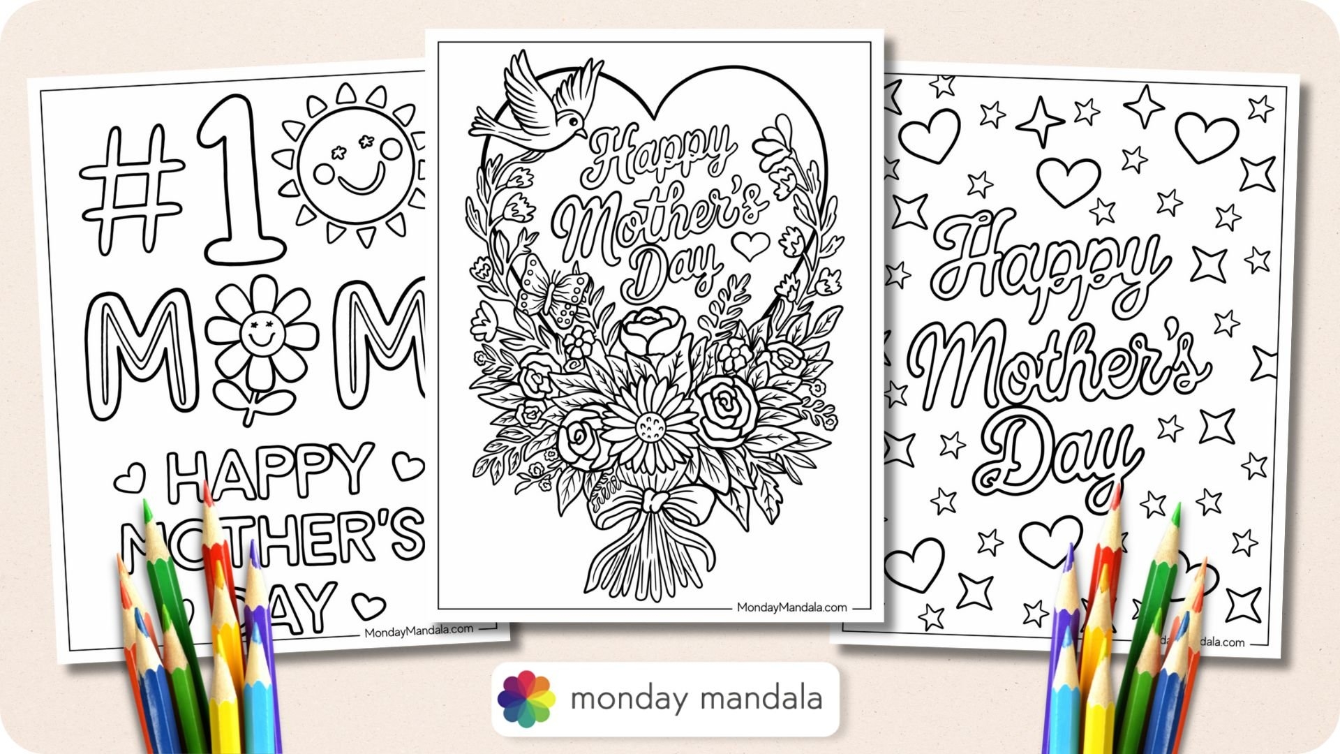 Printable Mother's Day Coloring Pages