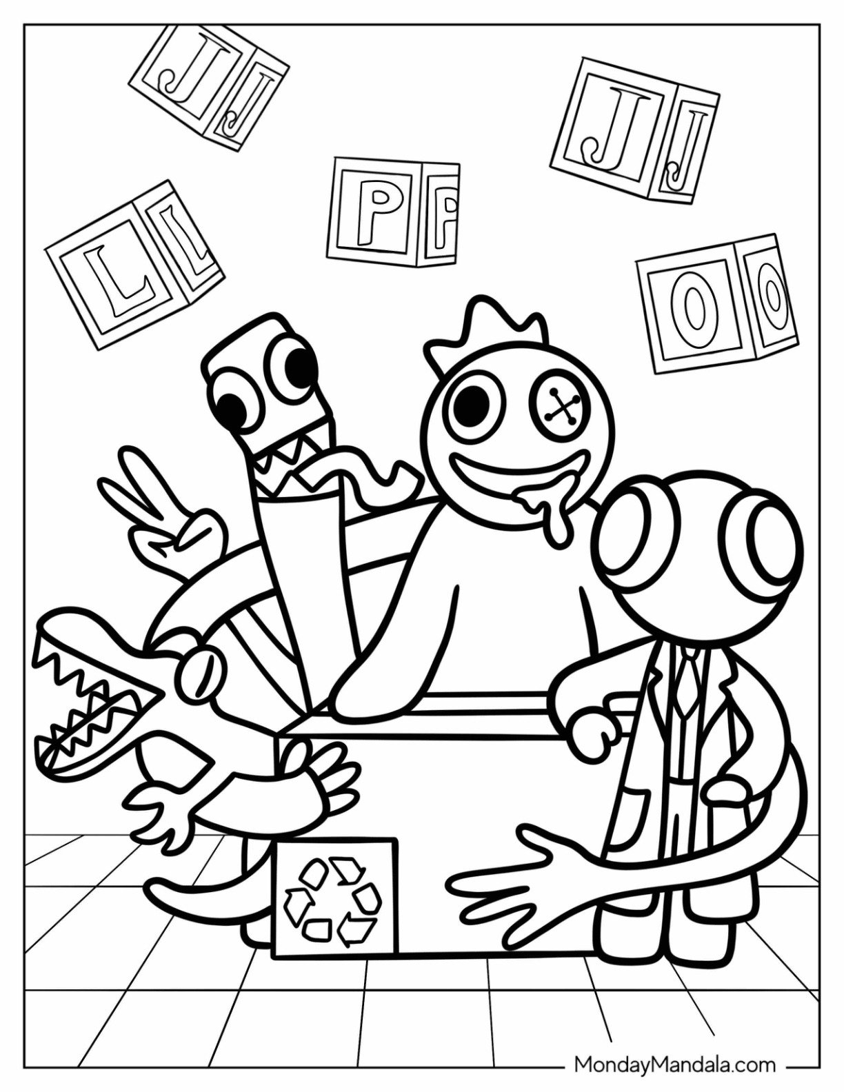 20 Rainbow Friends Coloring Pages Free PDF Printables 
