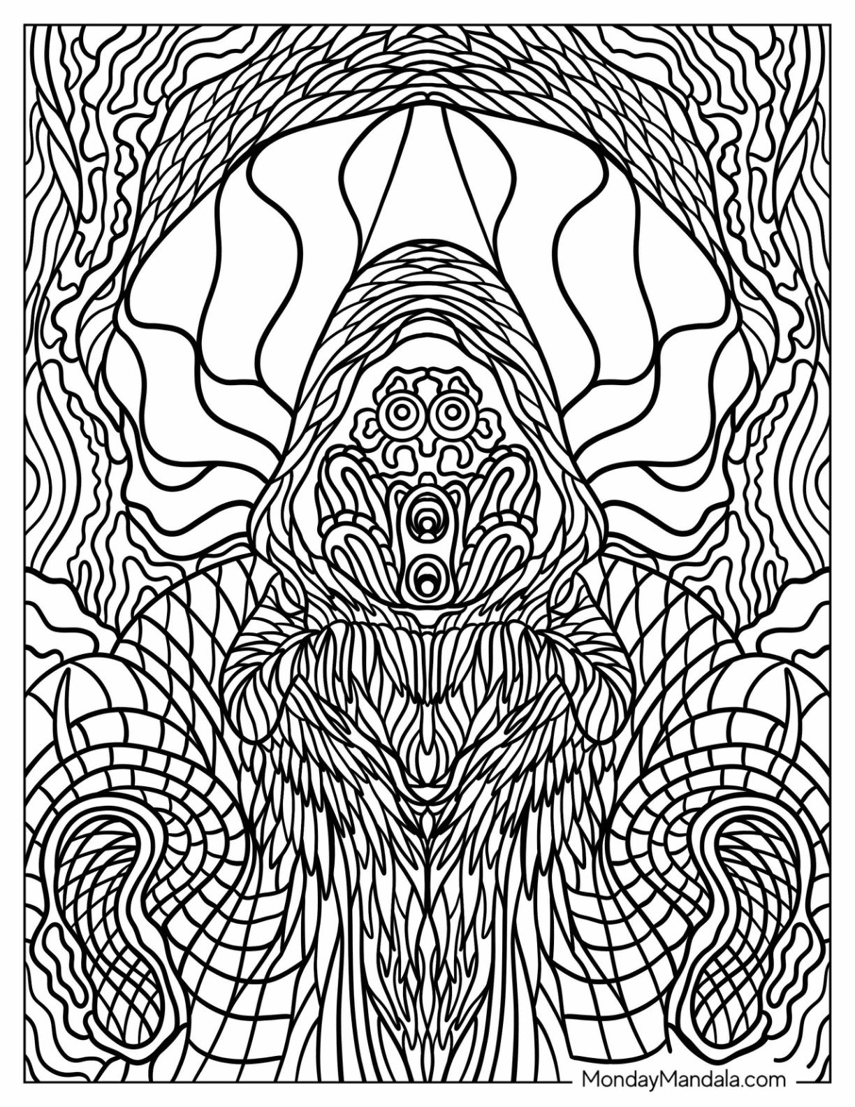 Trippy Coloring Pages Printable