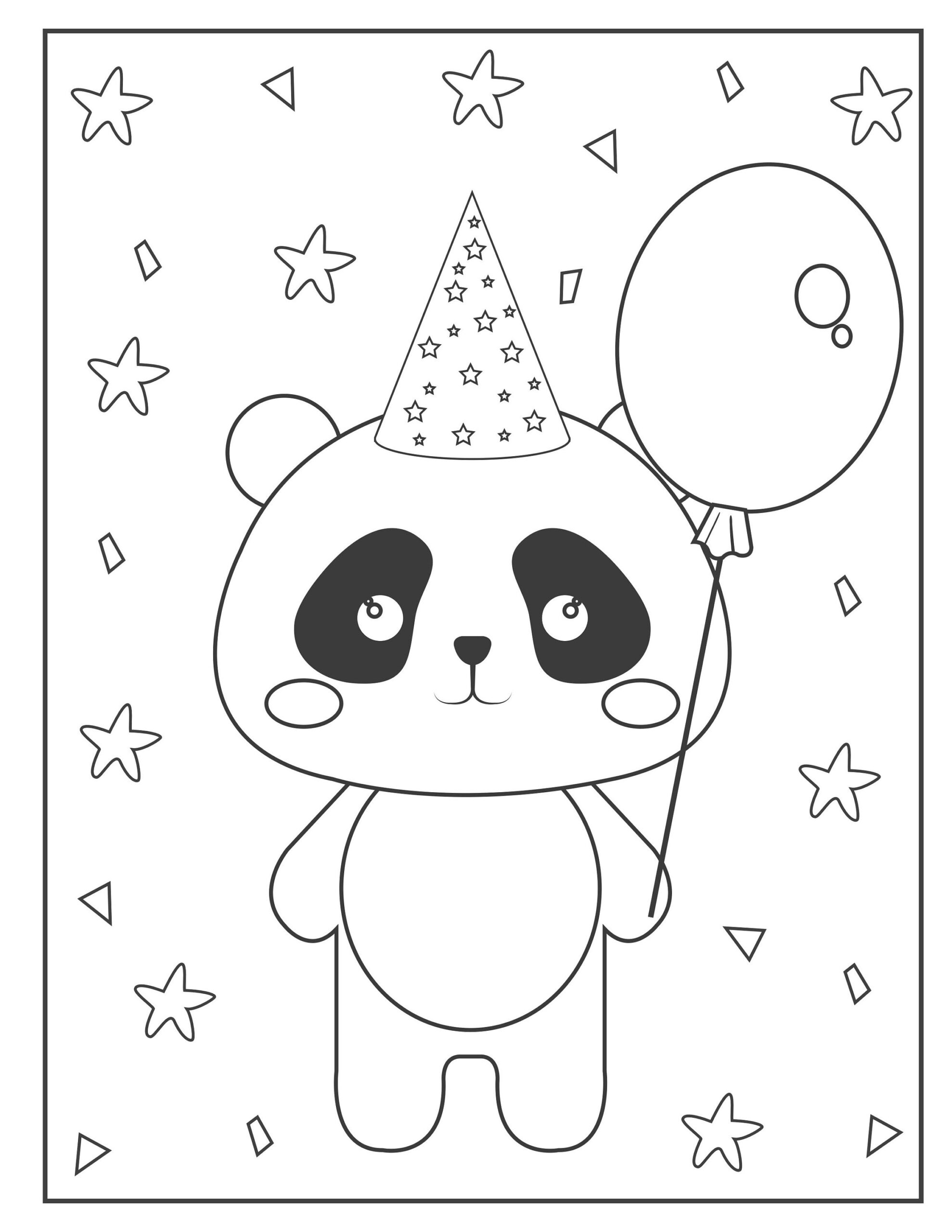 21 Printable Panda Coloring Pages For Children Etsy