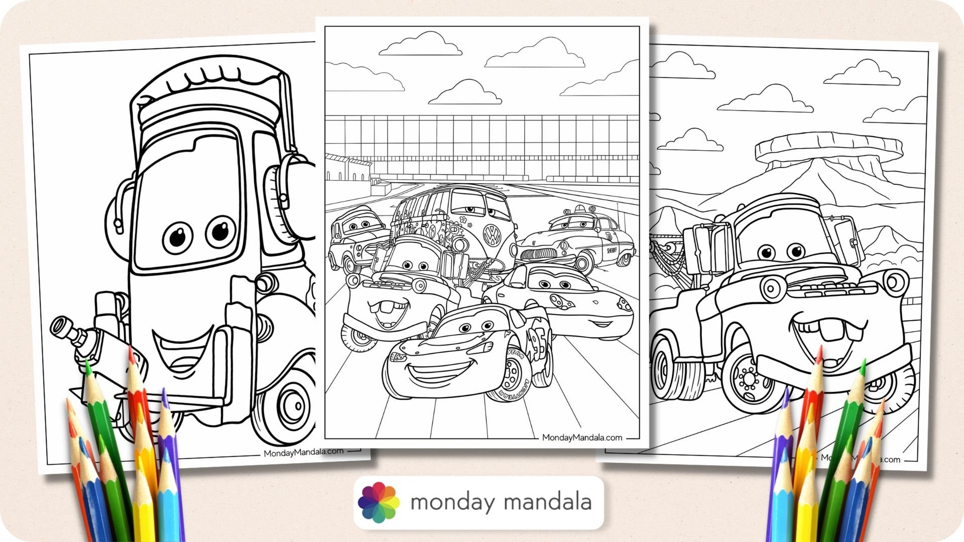 24 Disney Cars Coloring Pages Free PDF Printables 