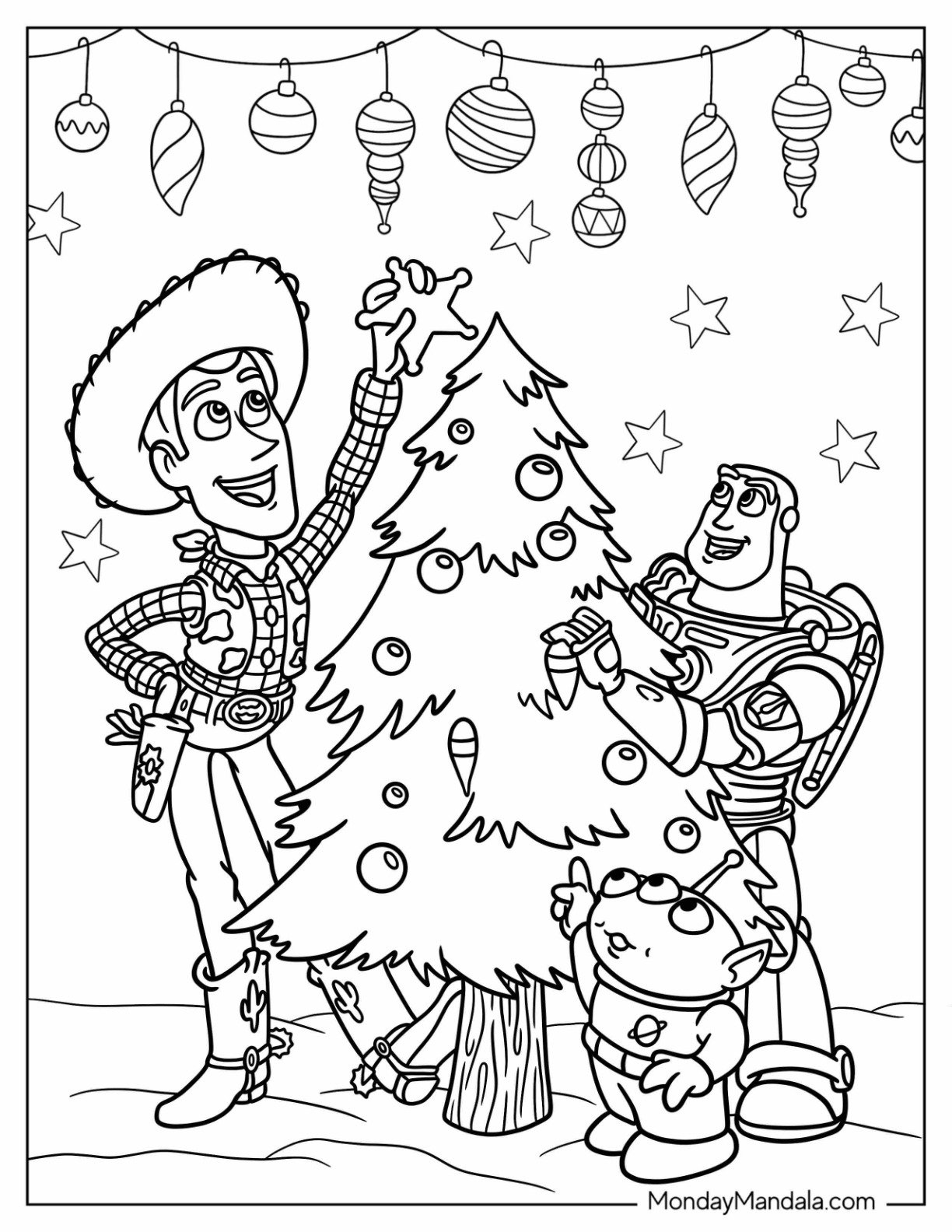 24 Disney Christmas Coloring Pages Free PDF Printables 