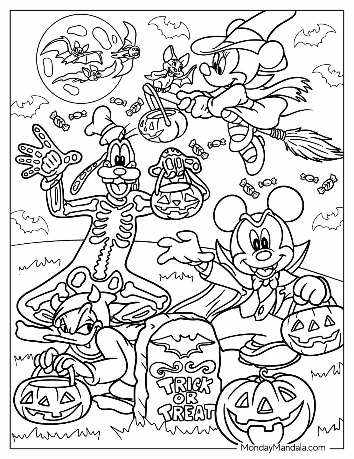 Disney Halloween Printable Coloring Pages