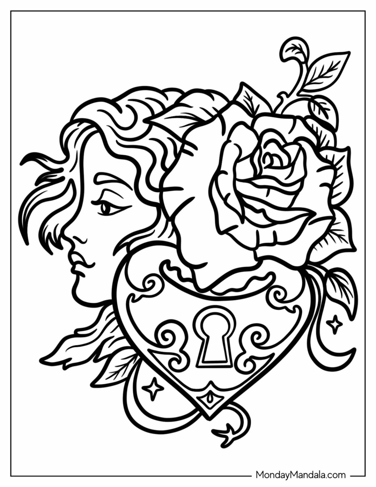 24 Tattoo Coloring Pages Free PDF Printables 