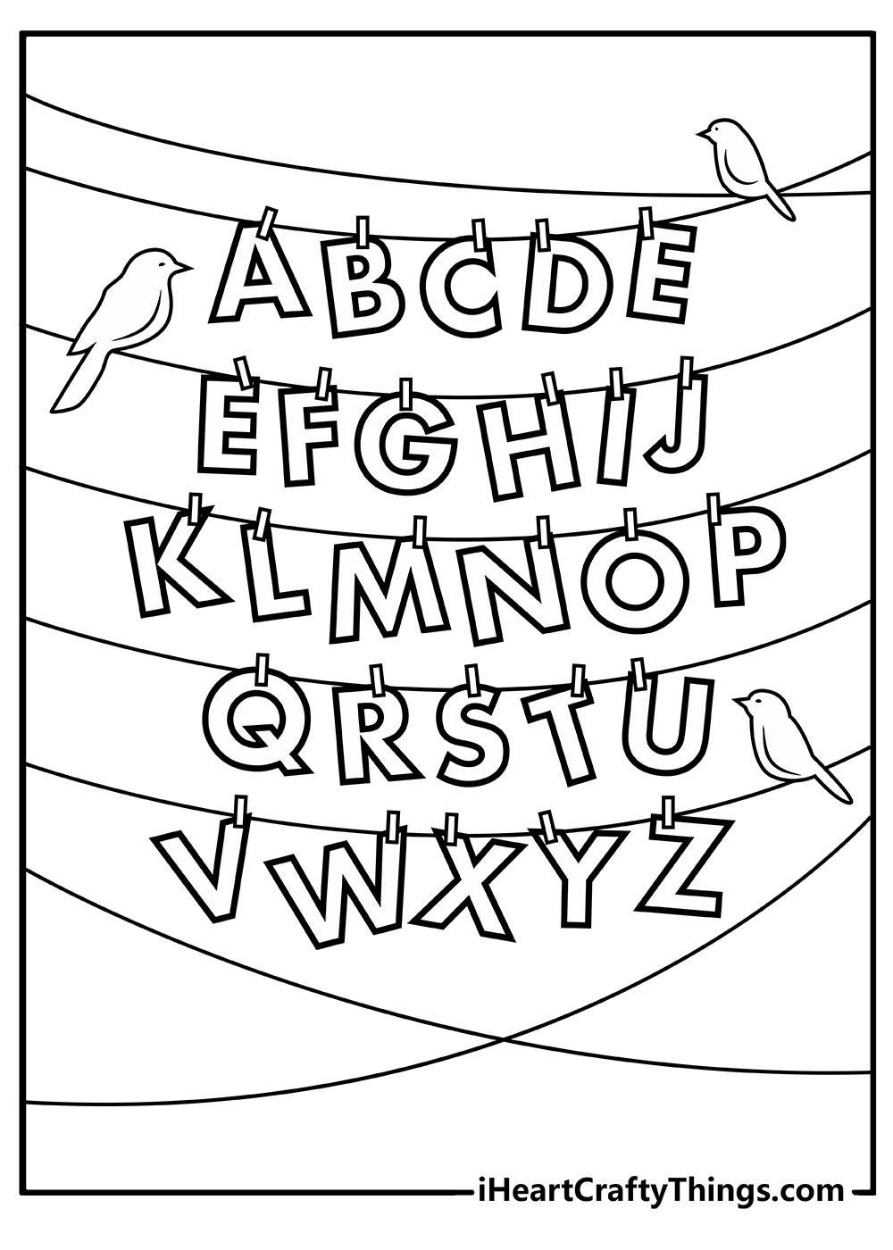 Free Alphabet Coloring Pages