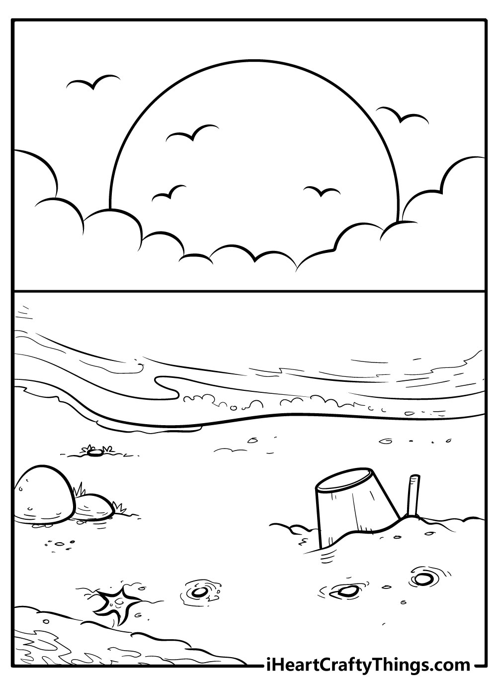 25 Beach Coloring Pages Free Detailed PDF Printables 
