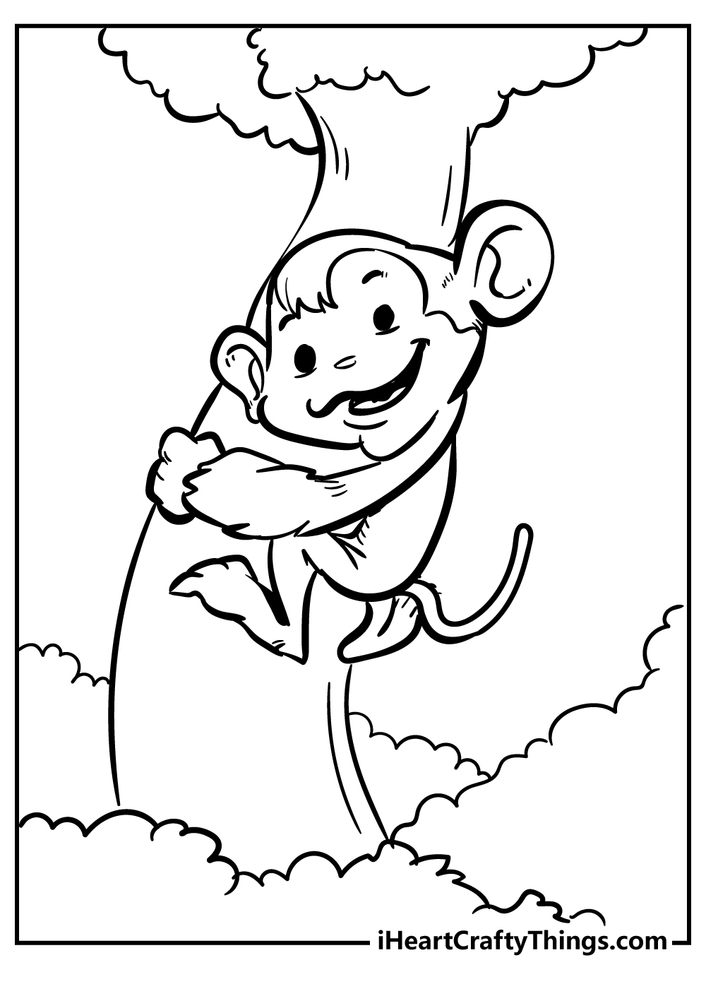 Printable Monkey Coloring Pages