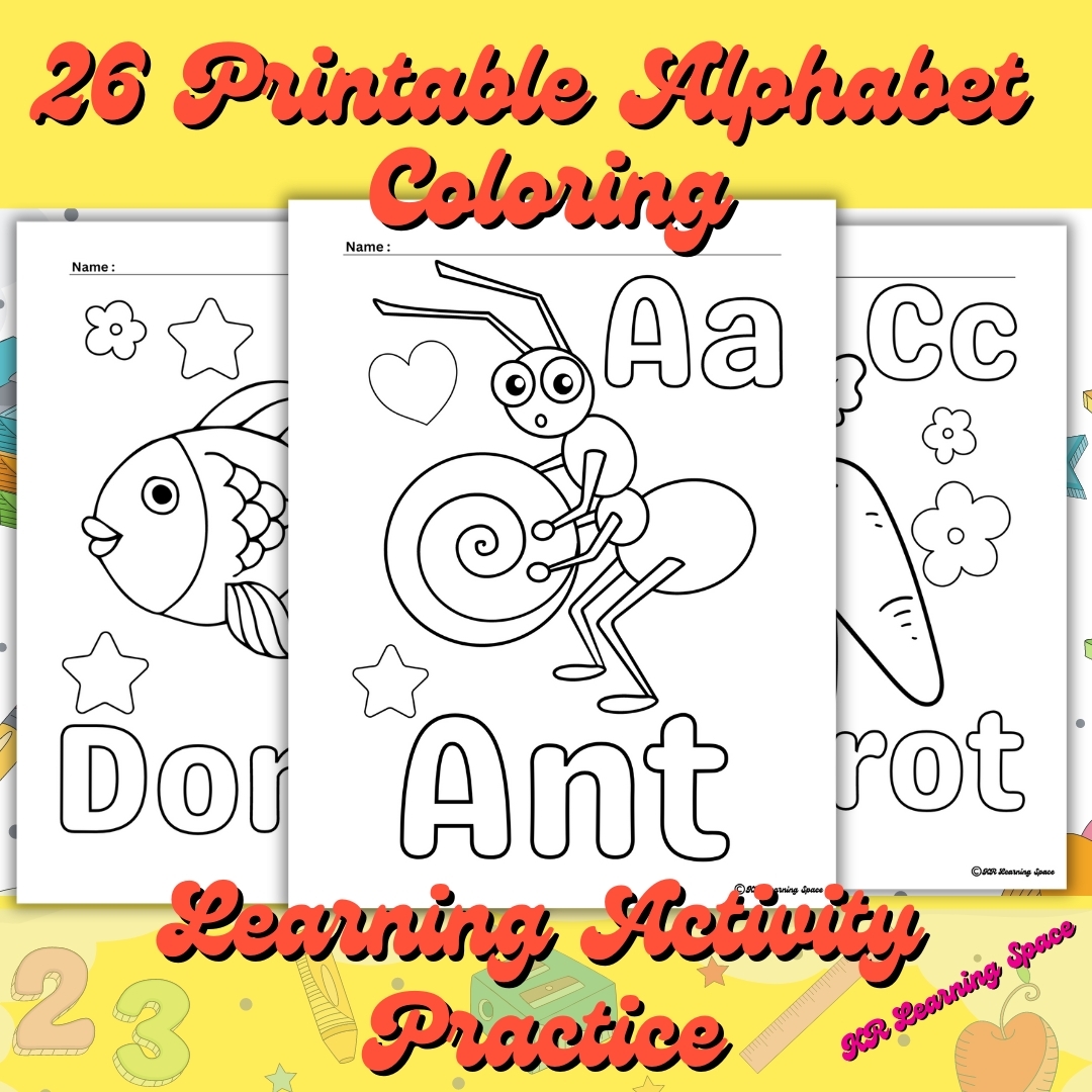 26 Printable Alphabet Coloring Pages Worksheets For Kids Preschool Kindergarten