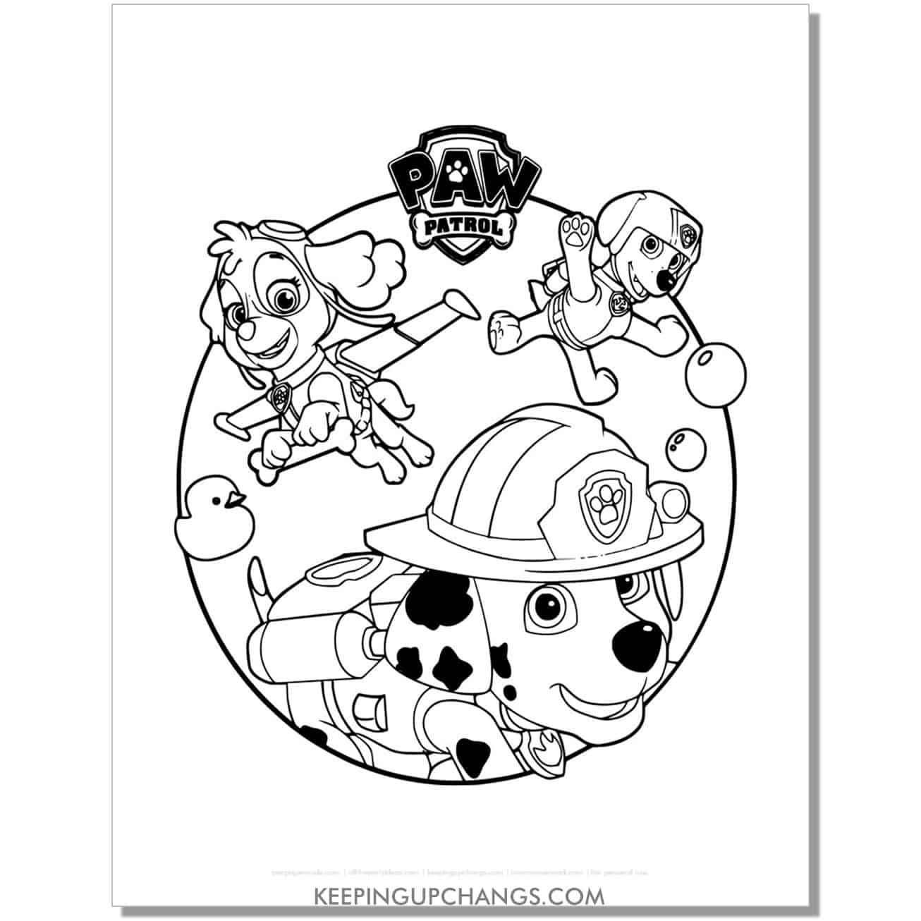 Free Paw Patrol Coloring Pages Printable
