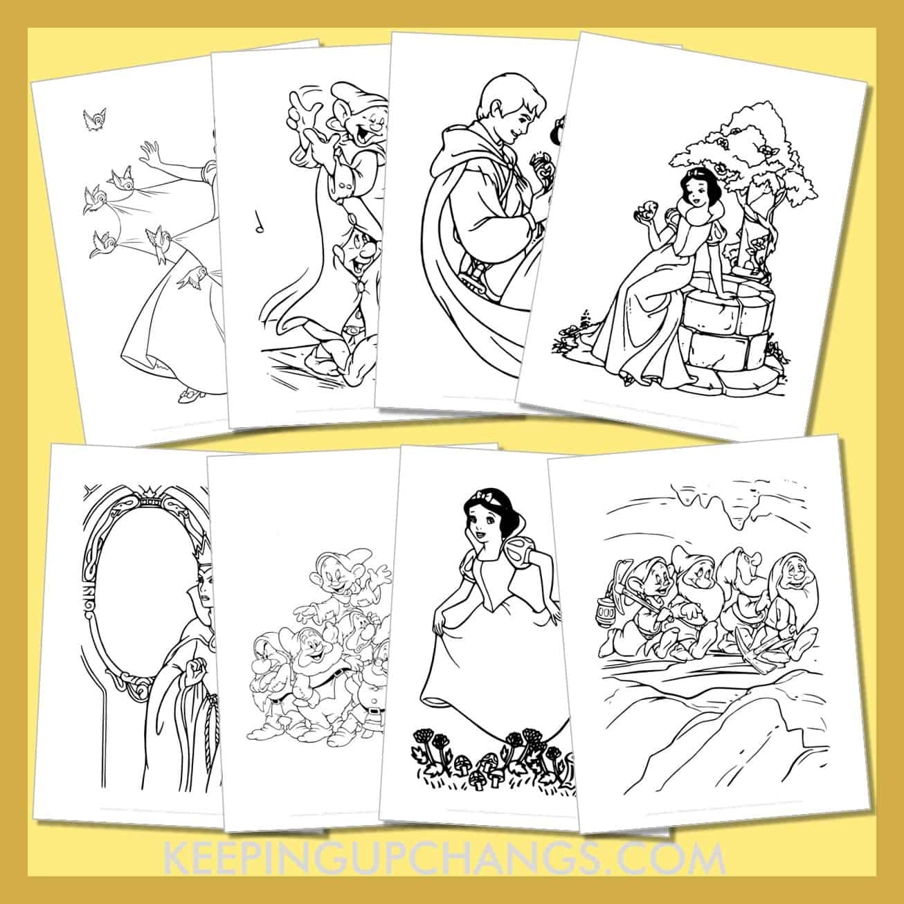 27 Free Snow White Coloring Pages Sheets POPULAR Printables 