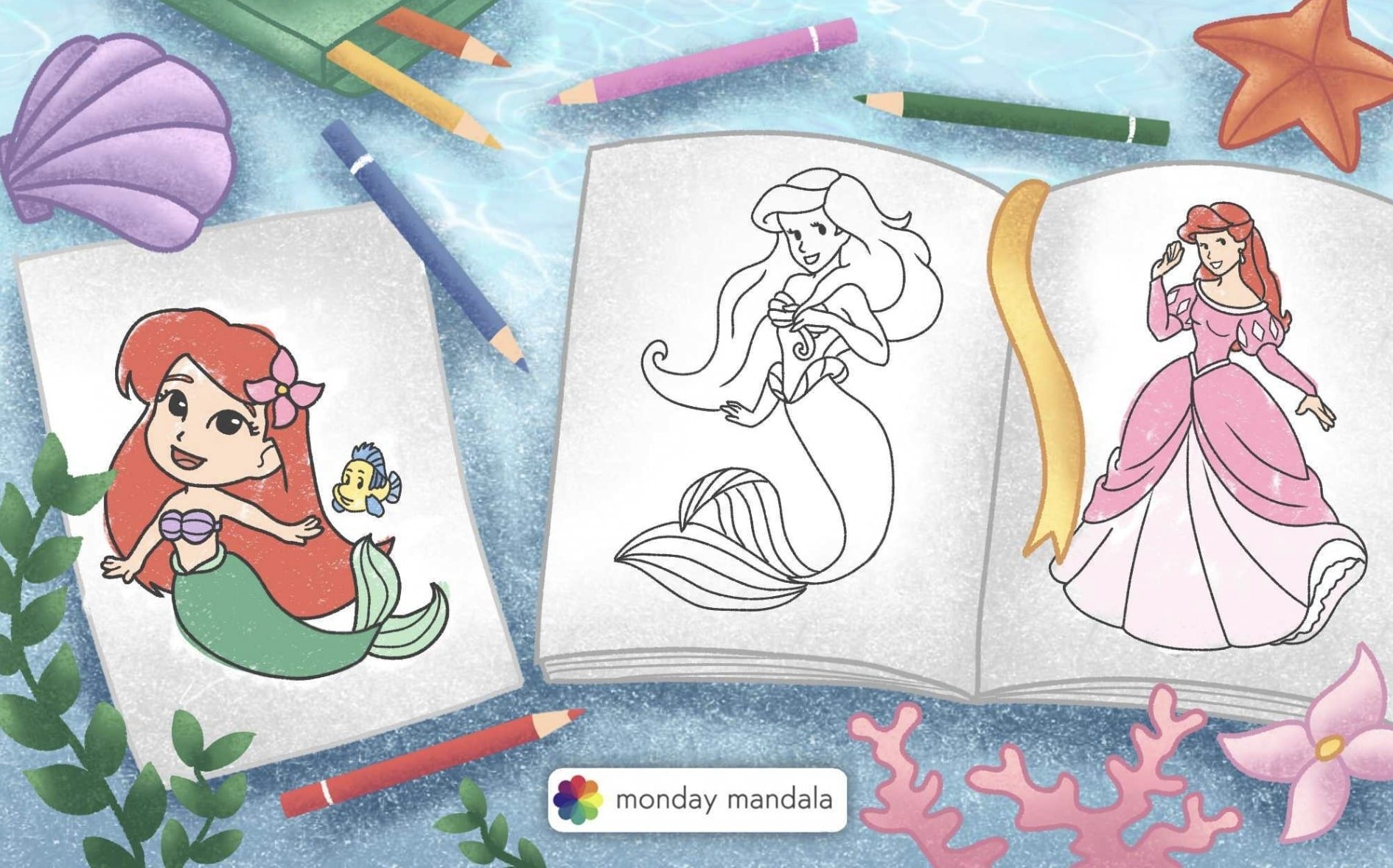 Free Little Mermaid Coloring Pages