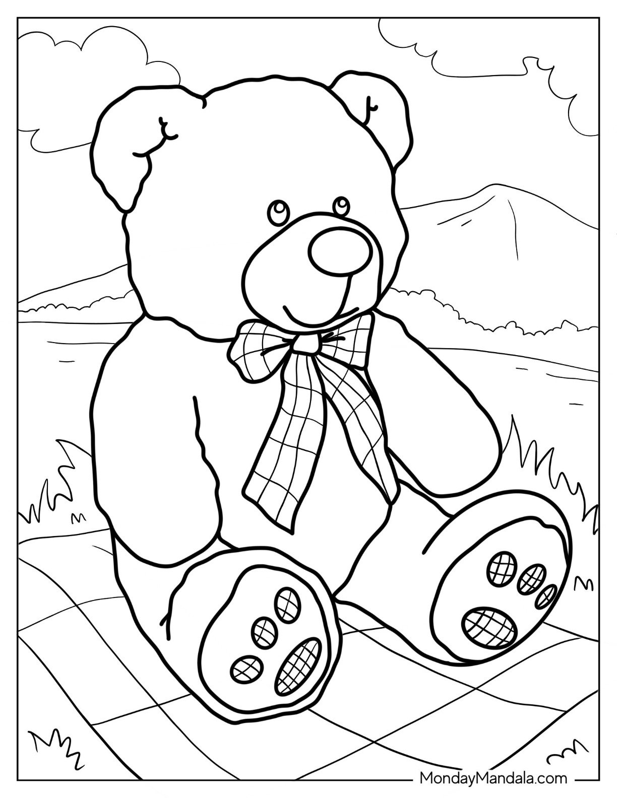 28 Teddy Bear Coloring Pages Free PDF Printables 