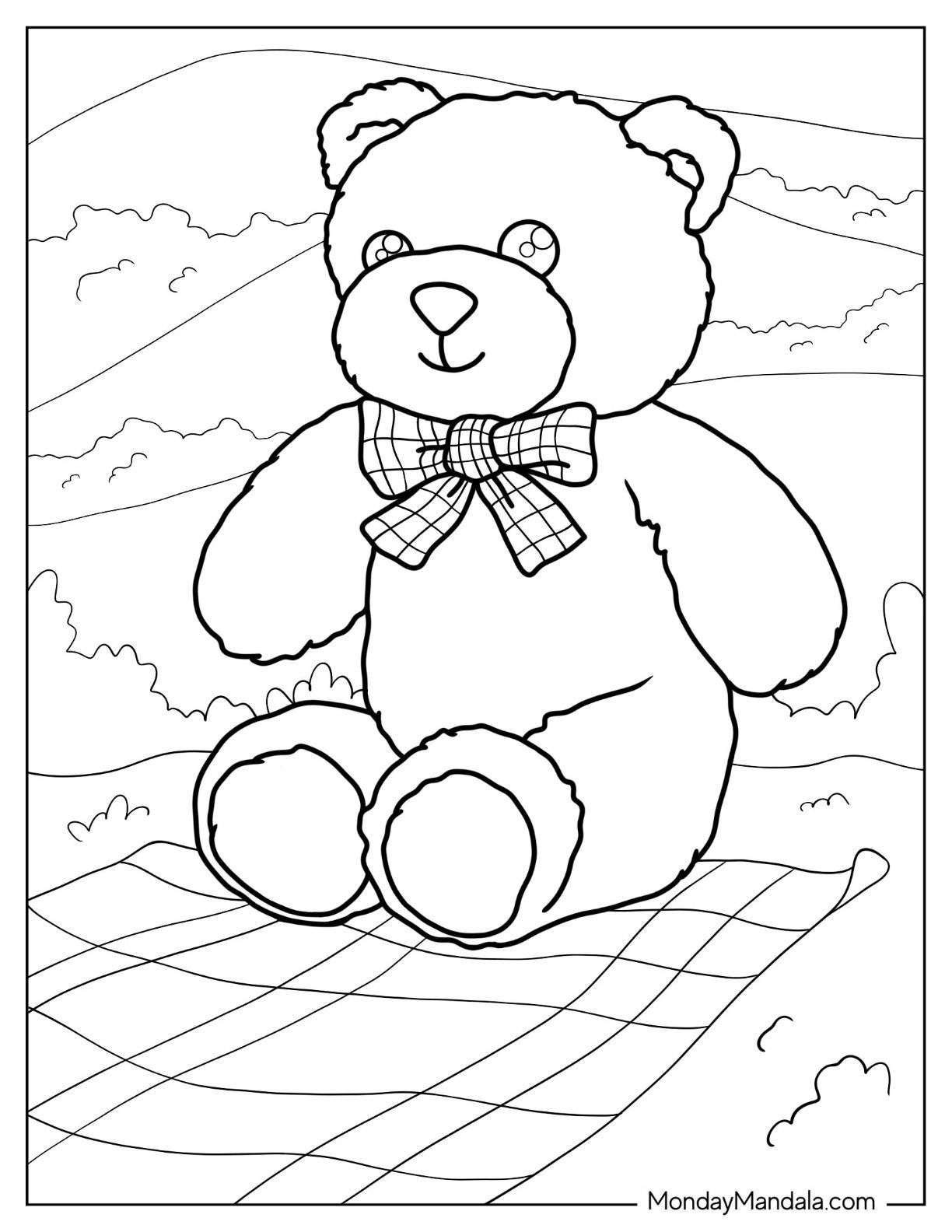 28 Teddy Bear Coloring Pages Free PDF Printables 