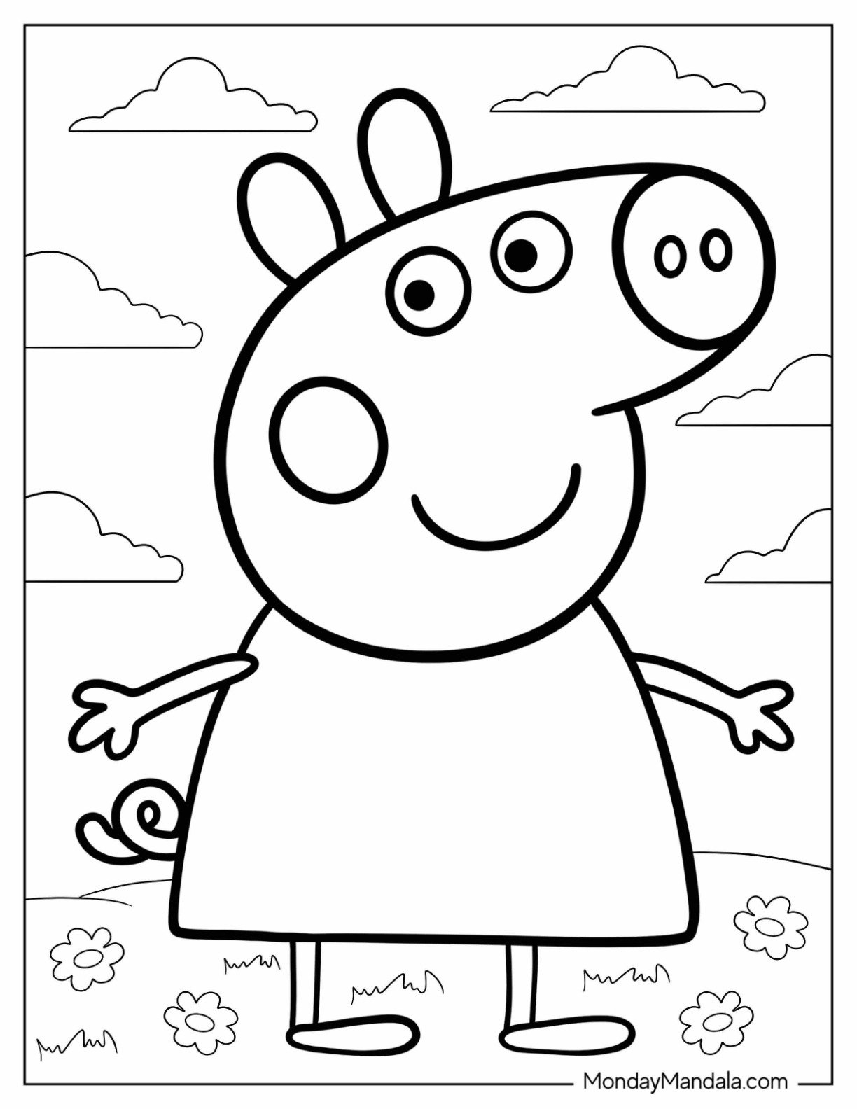 30 Cartoon Coloring Pages Free PDF Printables 
