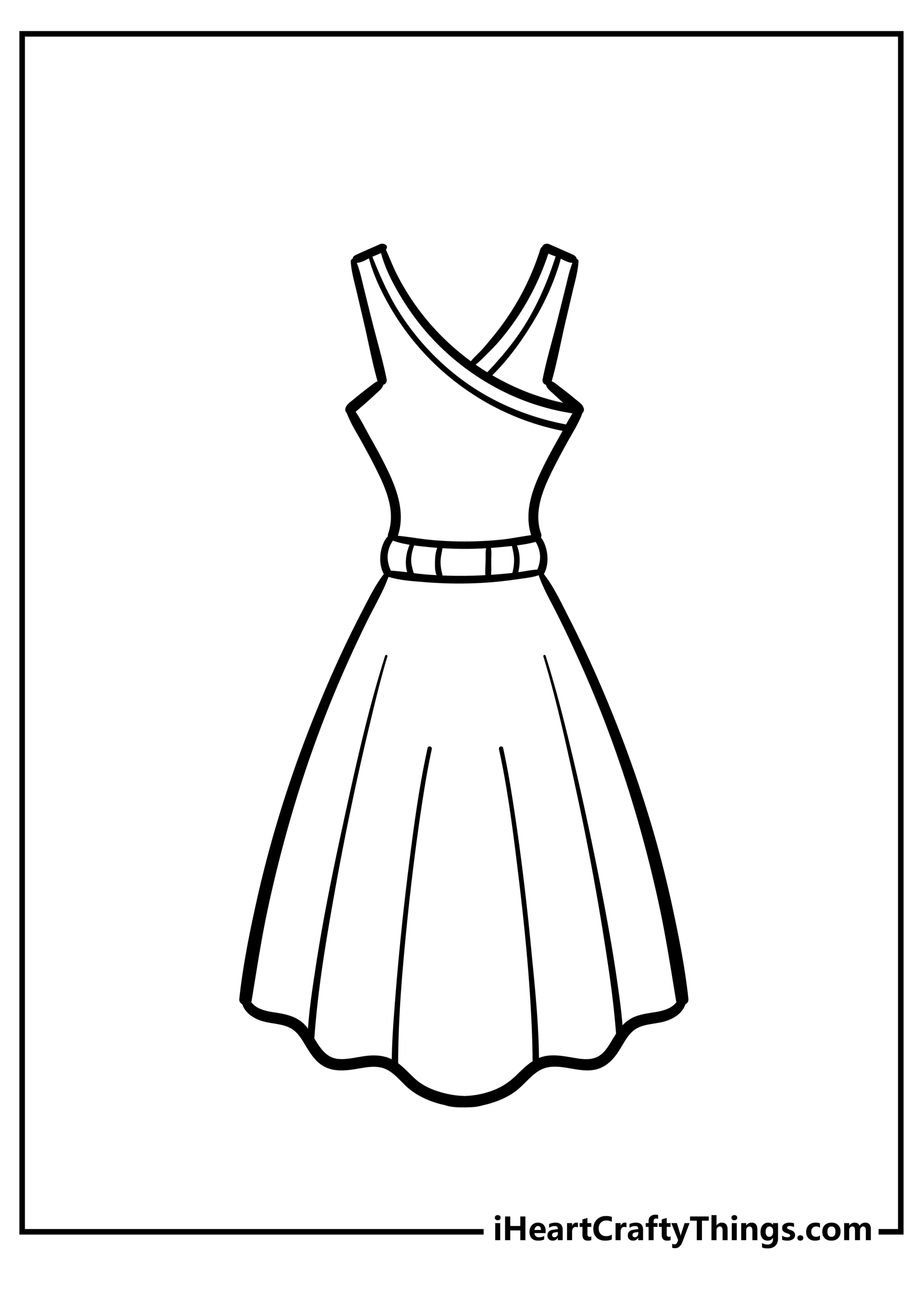 30 Dress Coloring Pages Free To Download Printables 