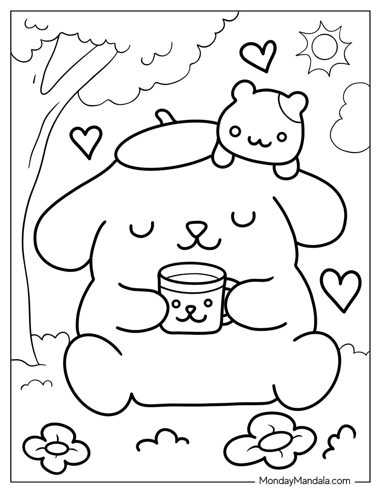 Sanrio Cute Coloring Pages Pdf Free