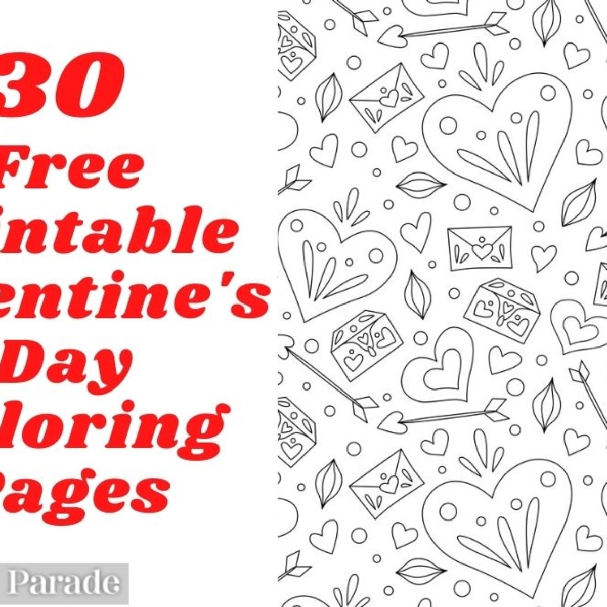 30 Valentine s Day Coloring Pages Free Printable For Kids Adults 