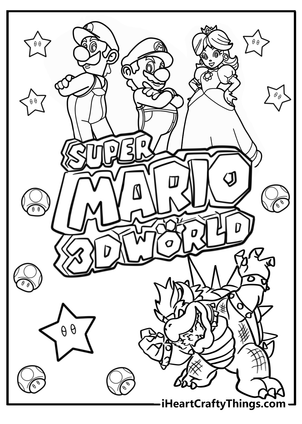 Bowser Coloring Pages Printable