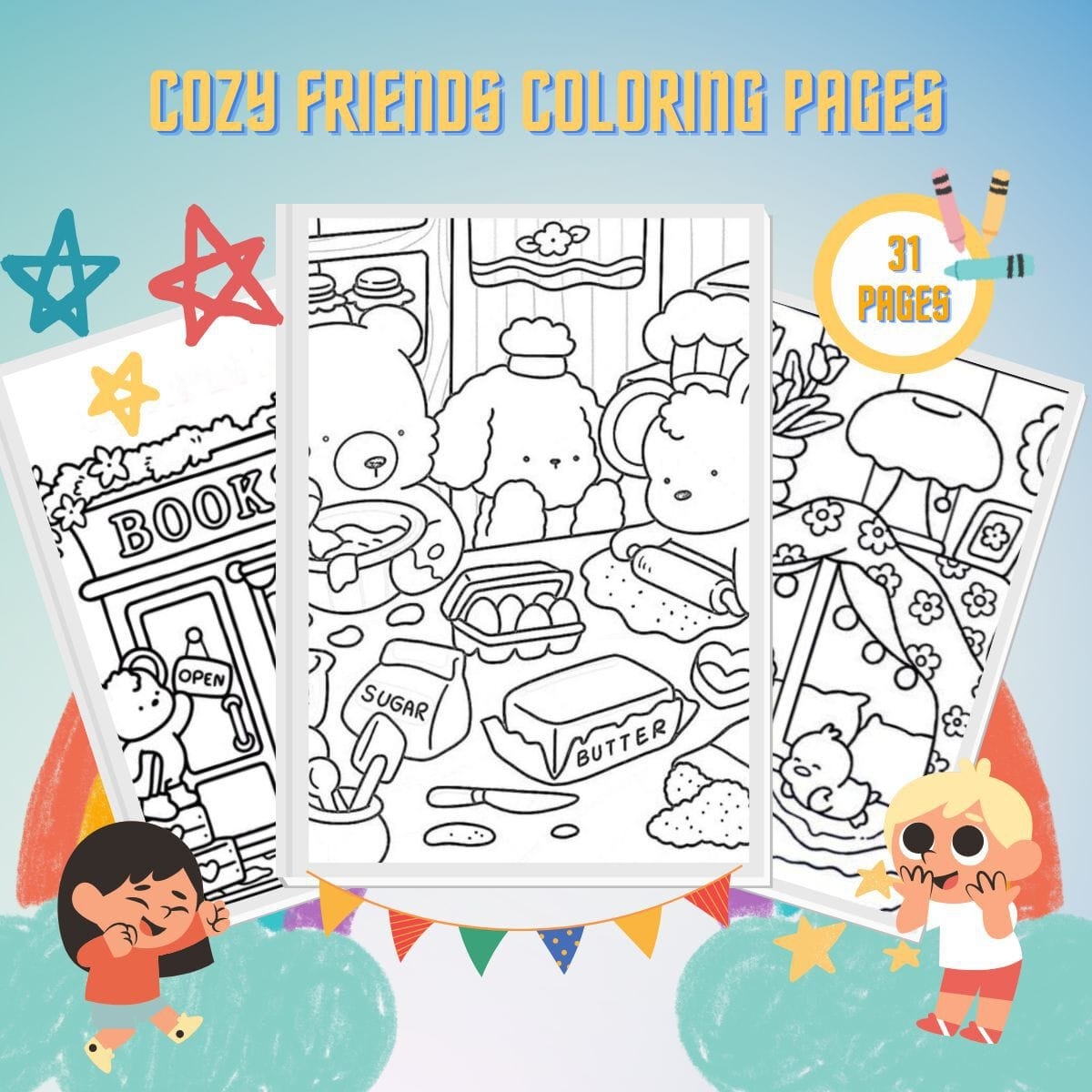 Free Cozy Coloring Pages