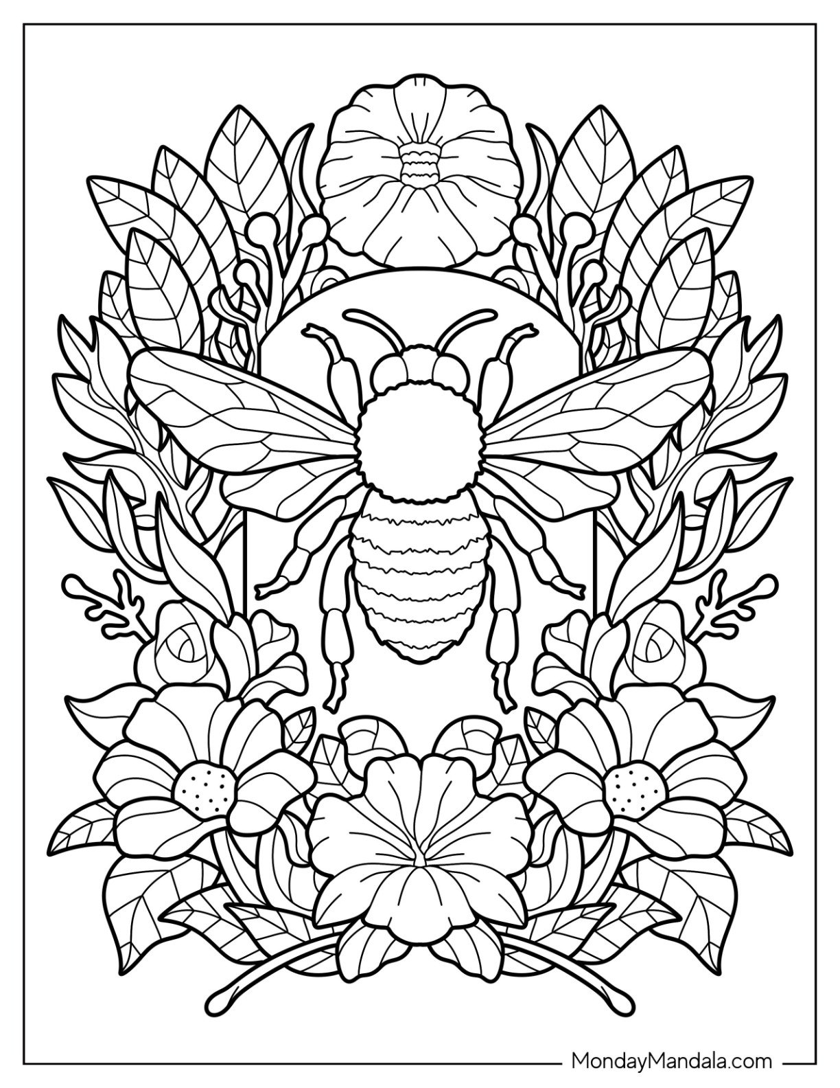Free Coloring Pages Bees