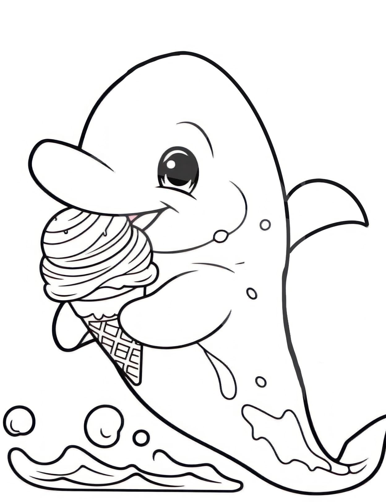 Printable Coloring Pages Dolphin