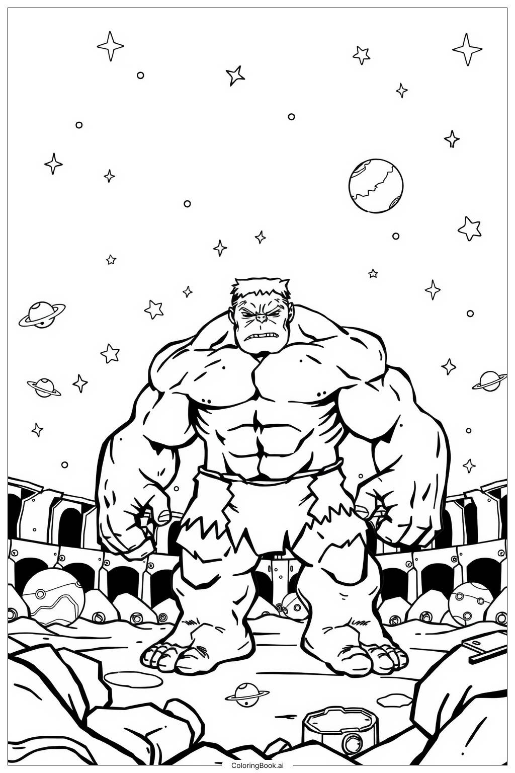 Printable Hulk Coloring Pages