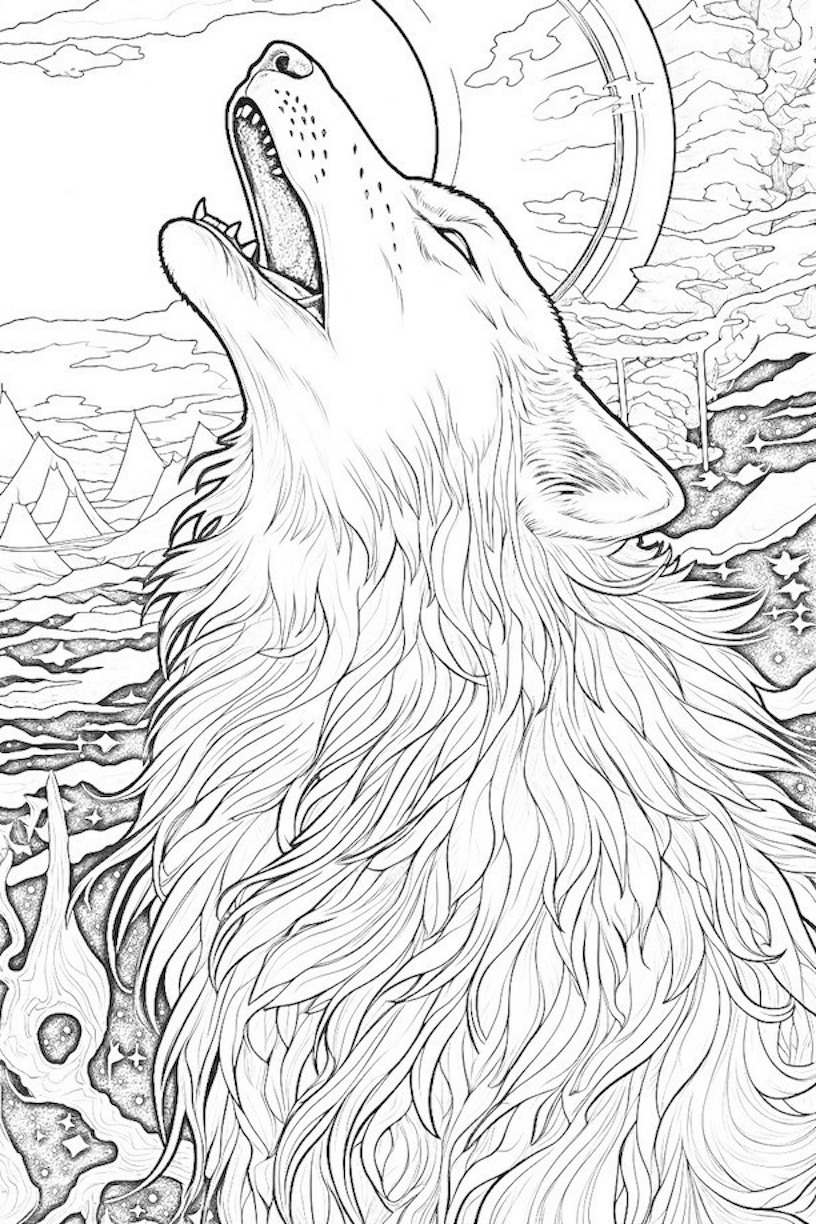 32 Majestic Wolf Coloring Pages For Kids And Adults