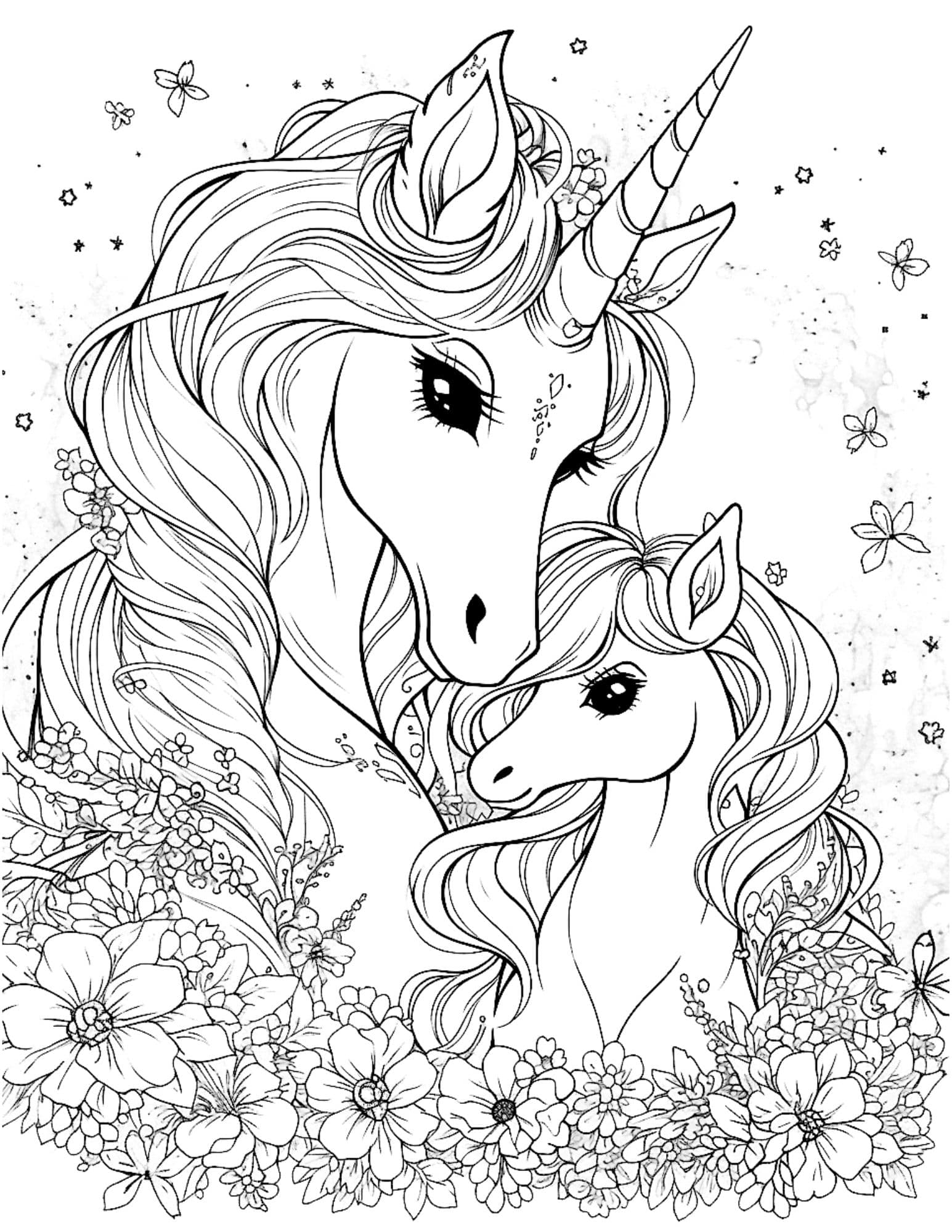 Unicorn Free Coloring Pages