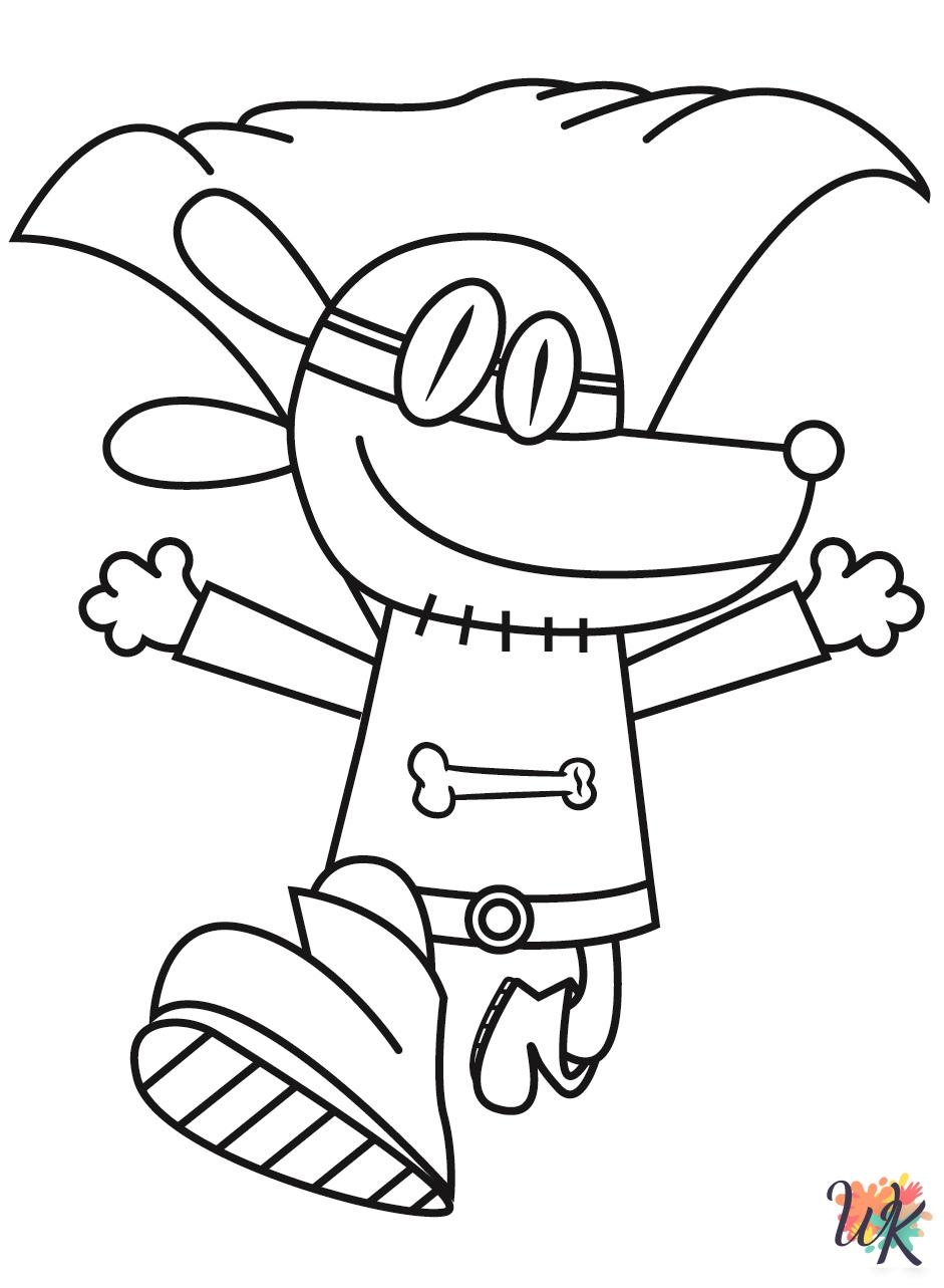 Dog Man Coloring Pages Printable