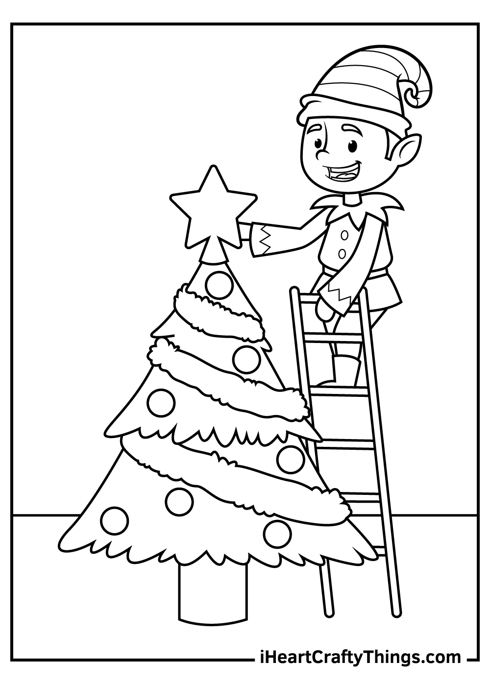 35 Christmas Elves Coloring Pages Free Printables For Kids 